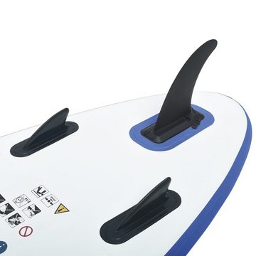 vidaXL Schlauchboot Stand Up Paddle Surfboard SUP Aufblasbar Blau und Weiß
