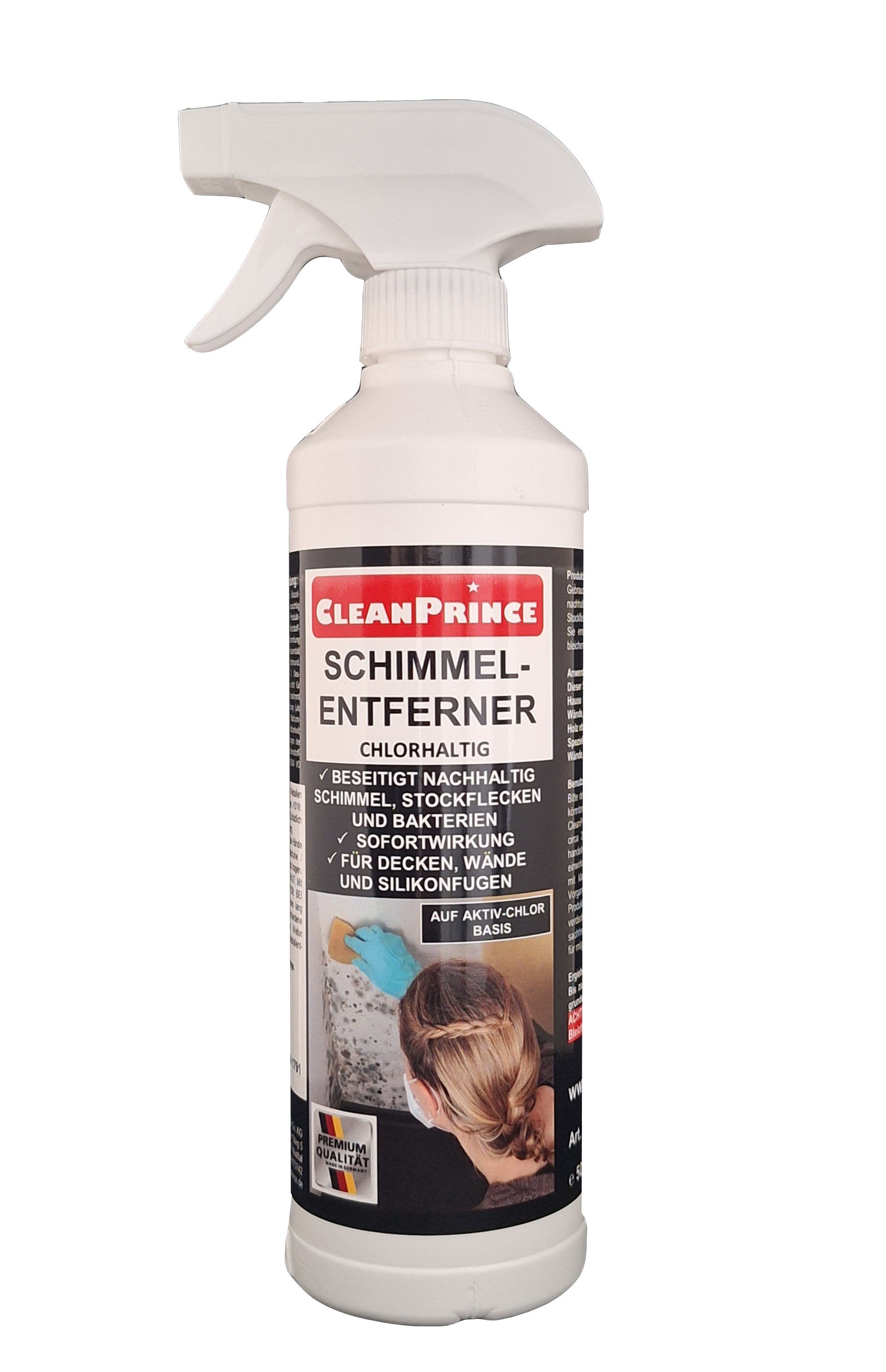 CleanPrince Schimmelentferner chlorhaltig Schimmelentferner (überzeugende Sofortwirkung)