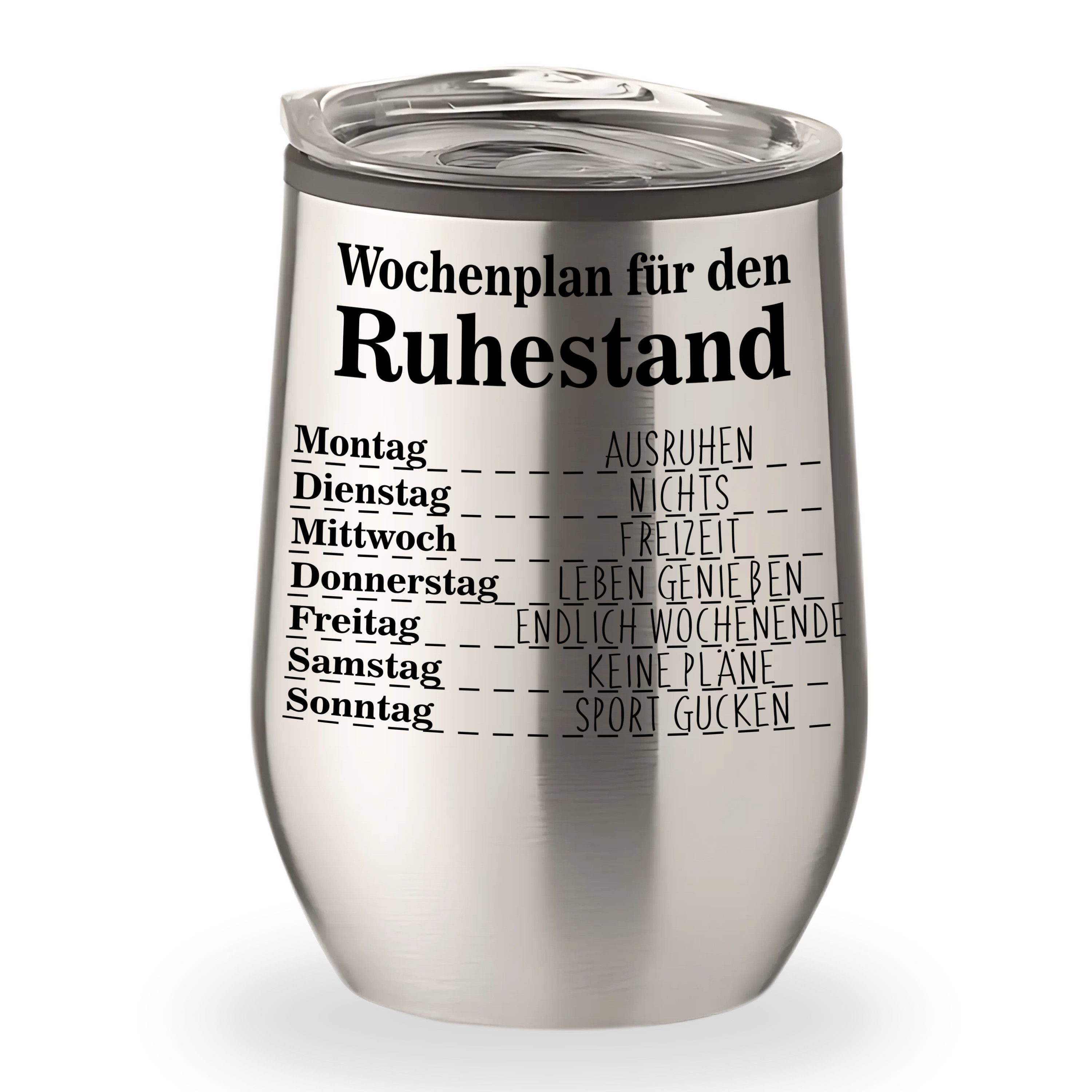 Lasernauten Becher Becher mit Gravur zur Rente Ruhestand Geschenk Pensionierung Edelstahl, mit Gravur