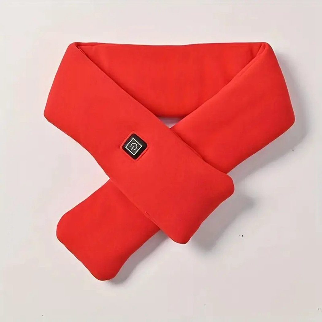 TUABUR Schal USB wiederaufladbarer beheizter Schal, beheizter Unisex-Schal Rot