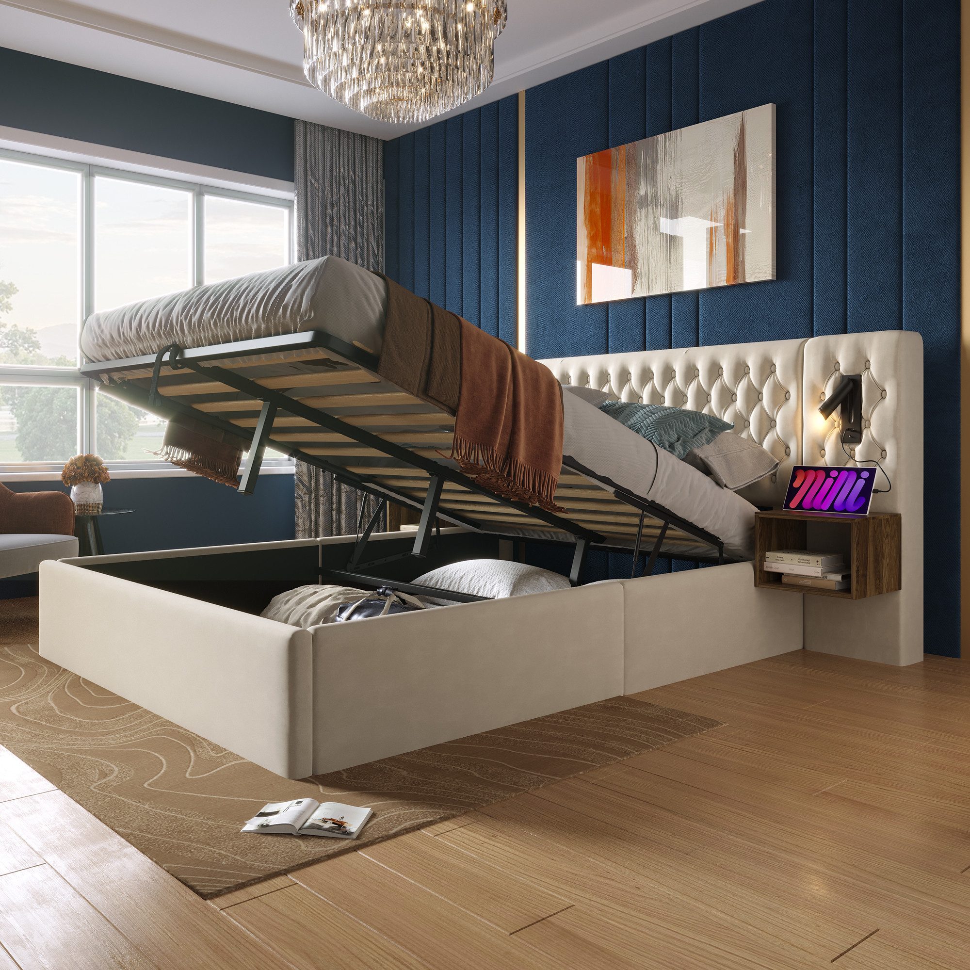 REDOM Polsterbett Bettanlage Schlafzimmer Komplett Set günstig online kaufen