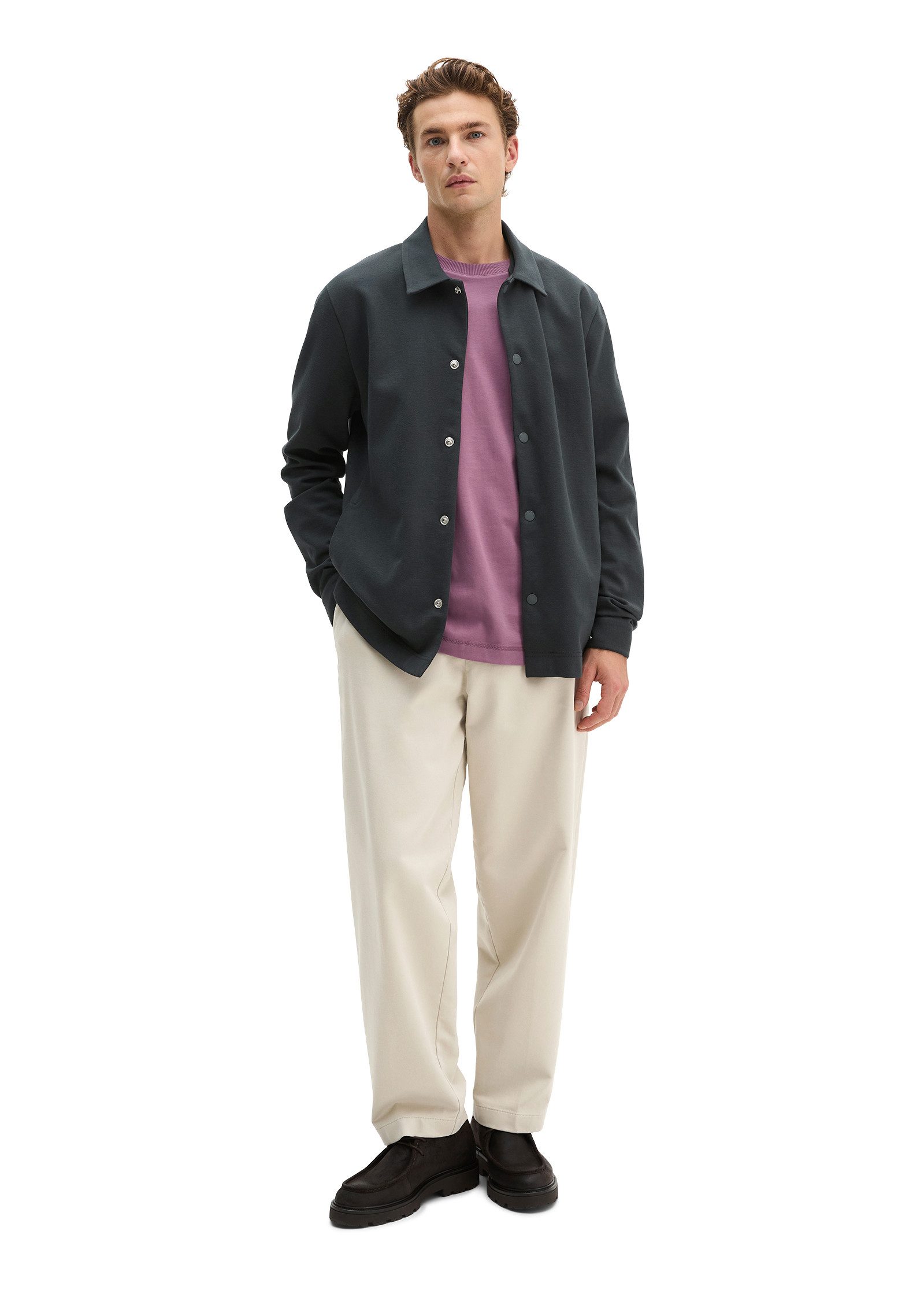 Marc O'Polo Sweatjacke mit Kentkragen, Regular Fit – Bild 4 von 5