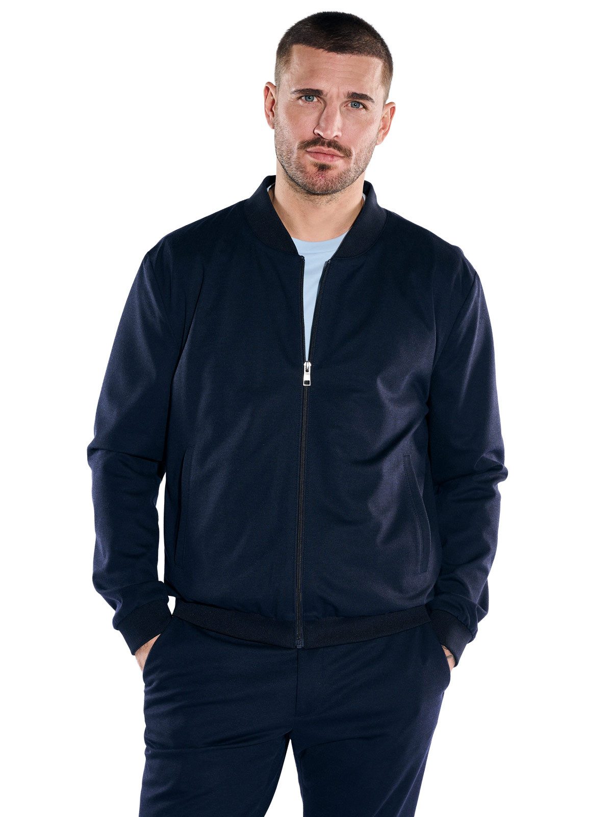 Anzugsakko Herren Blouson-Sakko, Saphirblau