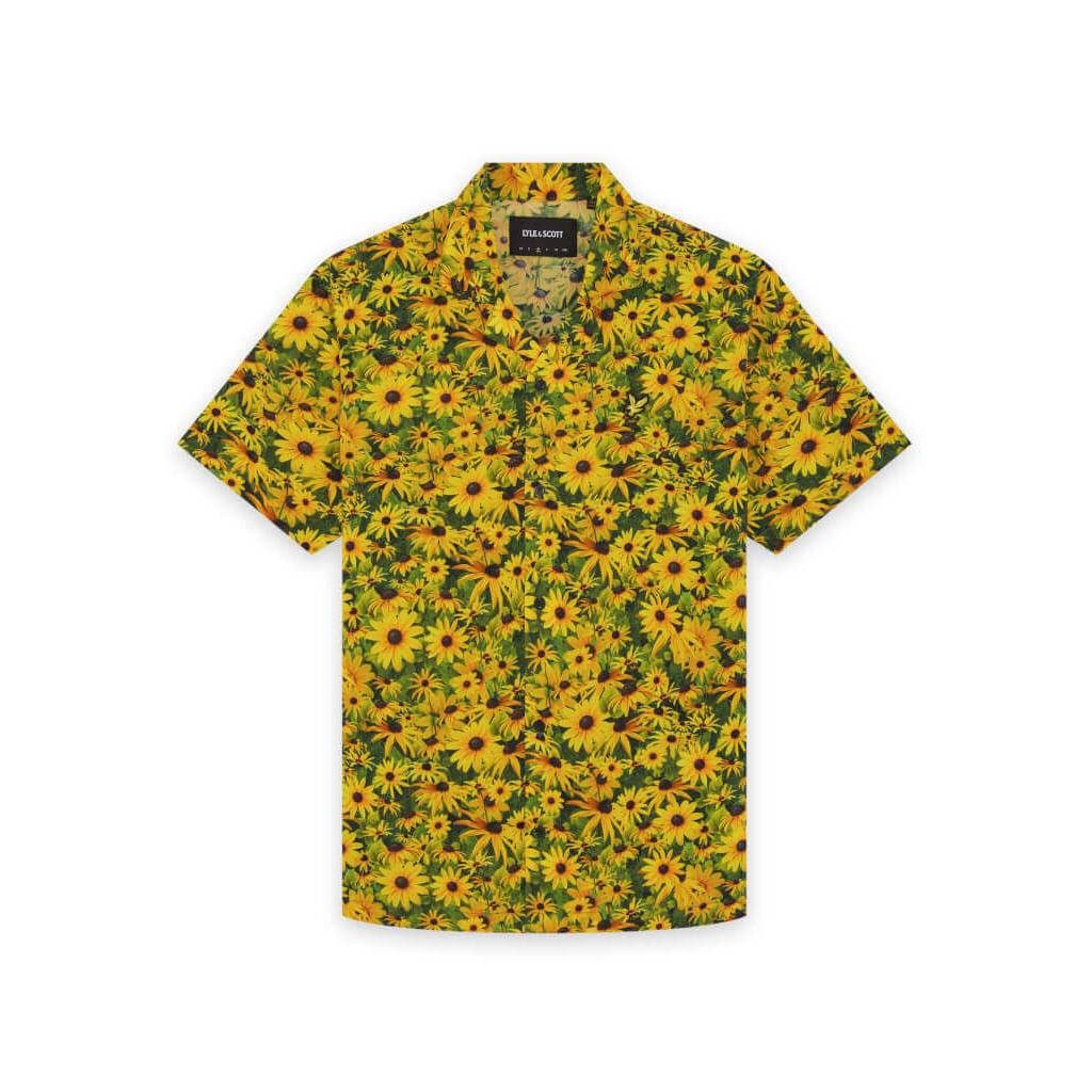 Lyle & Scott Kurzarmhemd Hemd Lyle&Scott Wild Garden Print Resort Lebendige Farben