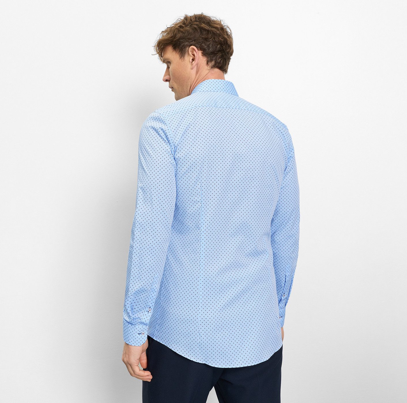 OLYMP Langarmhemd No. Six Businesshemd, super slim, Kentkragen