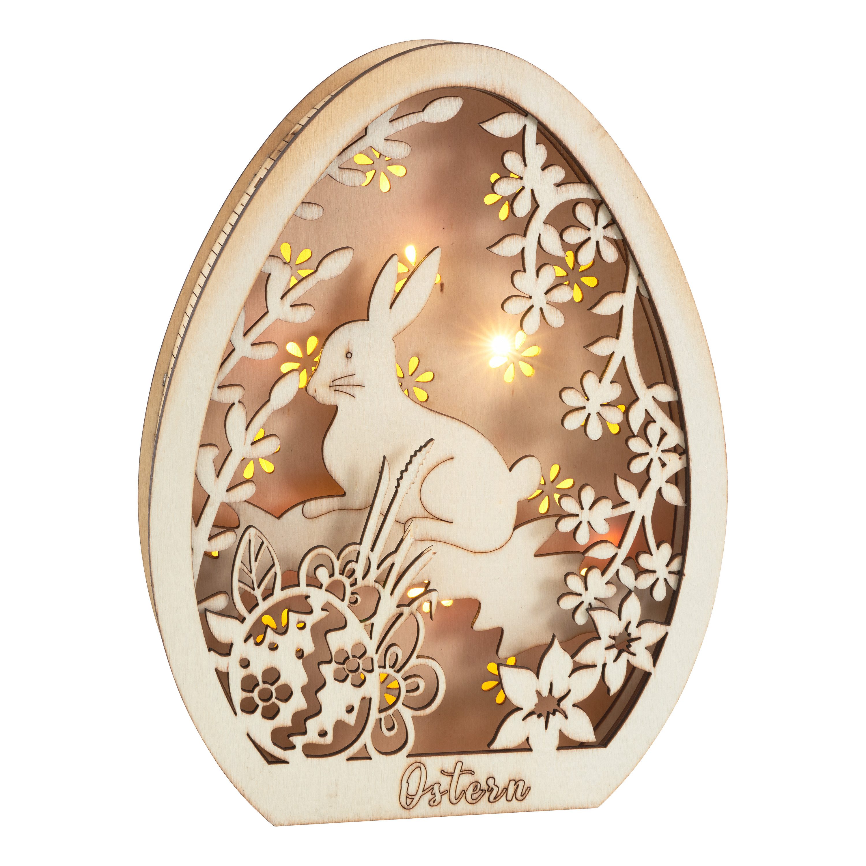 VBS Dekoobjekt Ornament-Ei, mit LED 20 cm