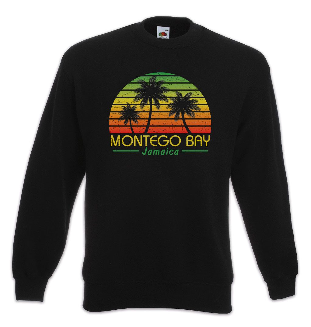 Urban Backwoods Sweatshirt Montego Bay Jamaica Sweatshirt Jamaika Beach Haile Selassie Irie (1-tlg) Holiday Reggae Music Irie