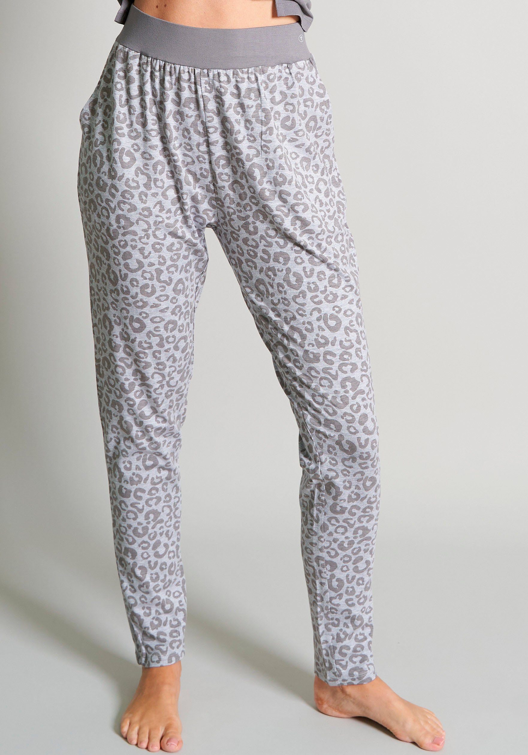 TOM TAILOR Loungehose Victoria Animal-Look, breiter günstig online kaufen
