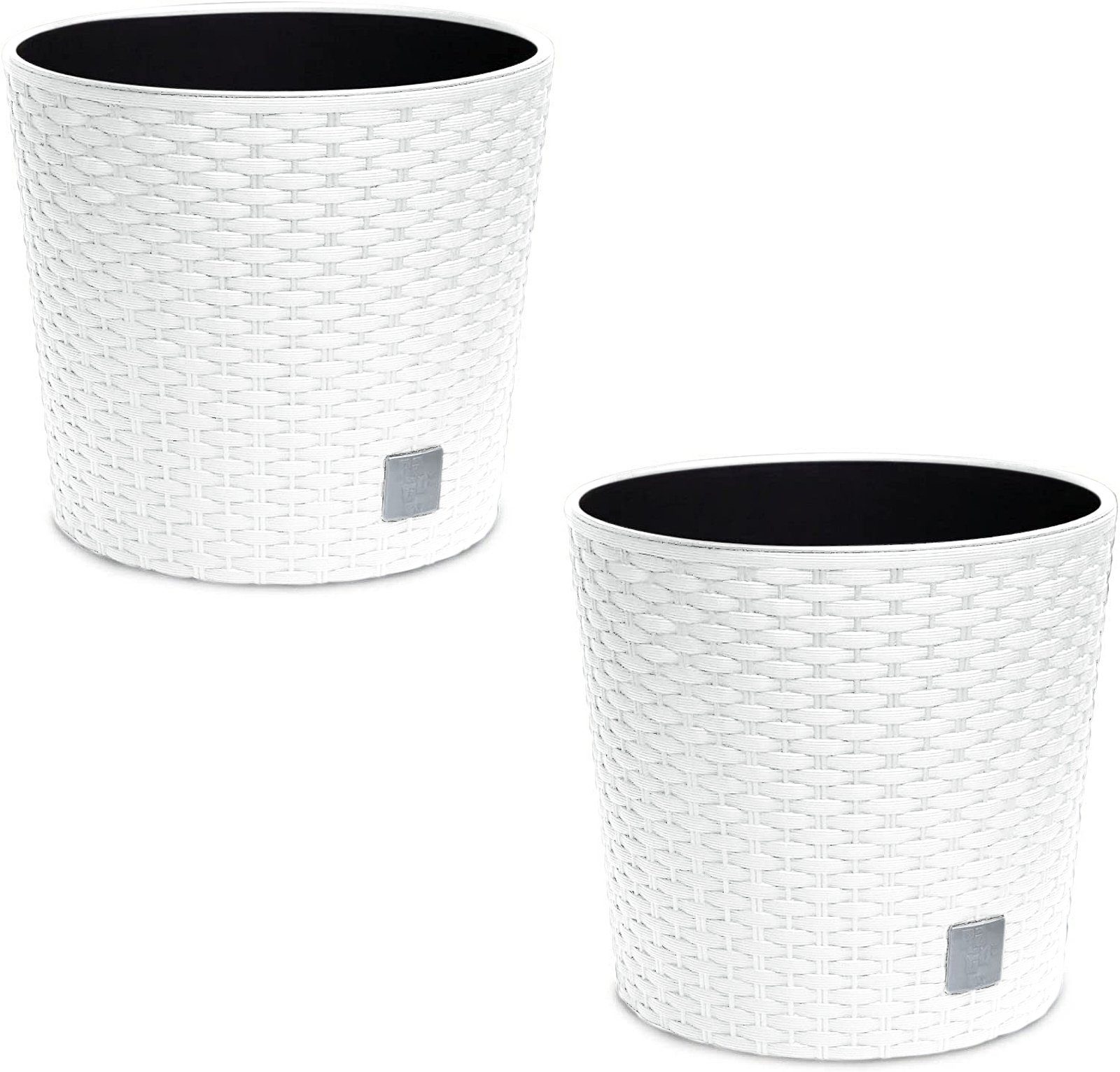 astor24 Blumentopf 2x Blumentopf Rattan Blumenkübel Pflanzentopf