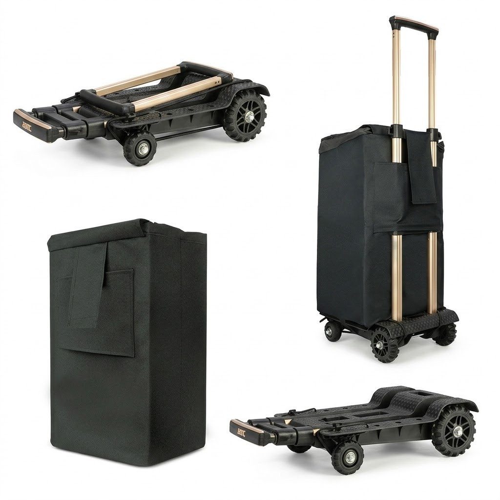 P & K Sackkarre Tragbare Sackkarre: Faltbarer Gepäckwagen mit abnehmbarer Tasche, (1-St)