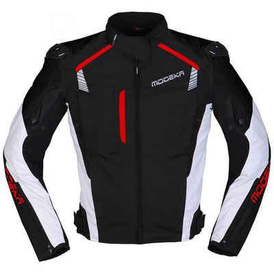 Modeka Motorradjacke Modeka Lineos Textiljacke schwarz / weiß / rot XXL