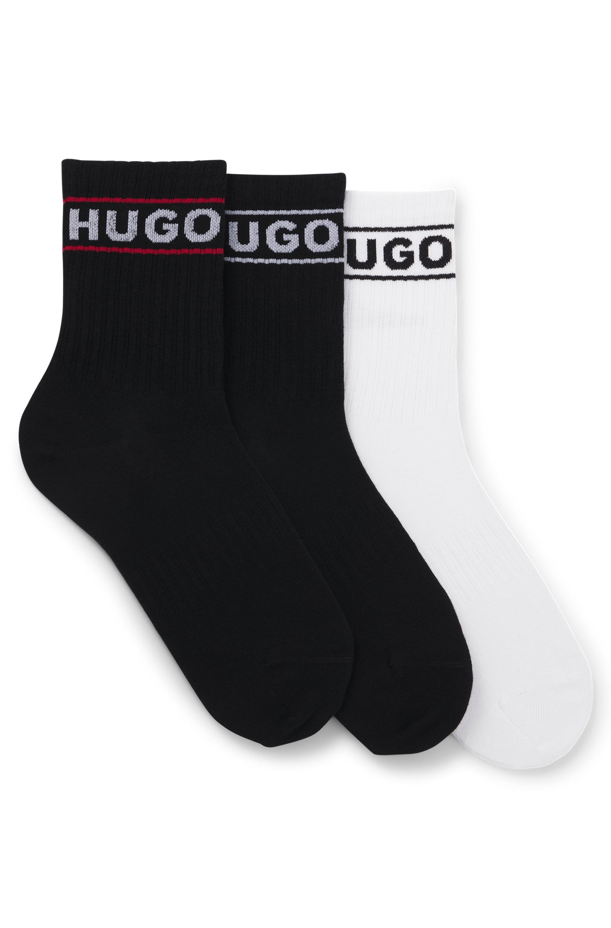 HUGO Freizeitsocken 3P QSRIB SPORTY CC W (Packung, 3-Paar, 3er) mit kontras günstig online kaufen