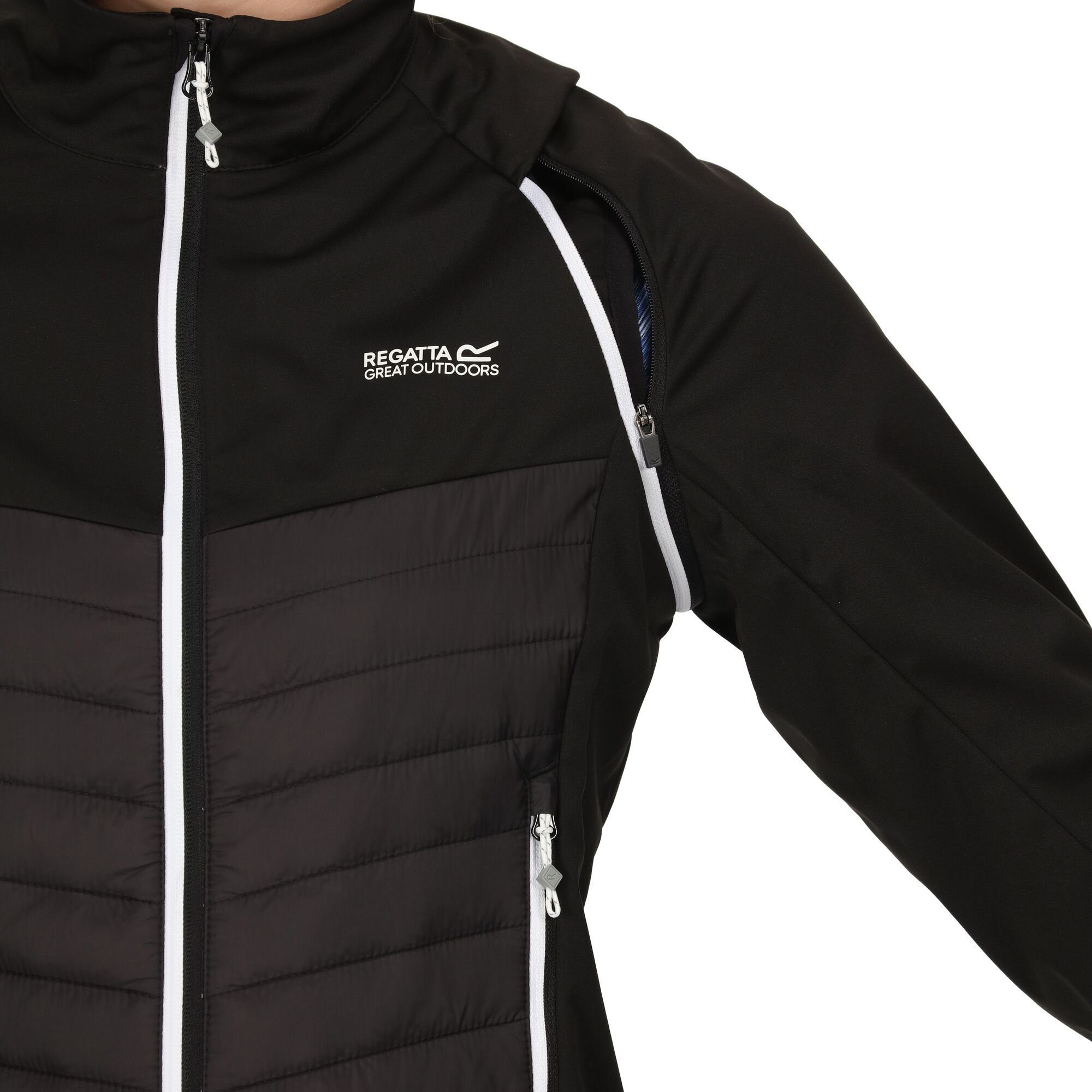 wasserabweisend Black abnehmbar, und Outdoorjacke Regatta für Ärmel Steren wind- Damen,