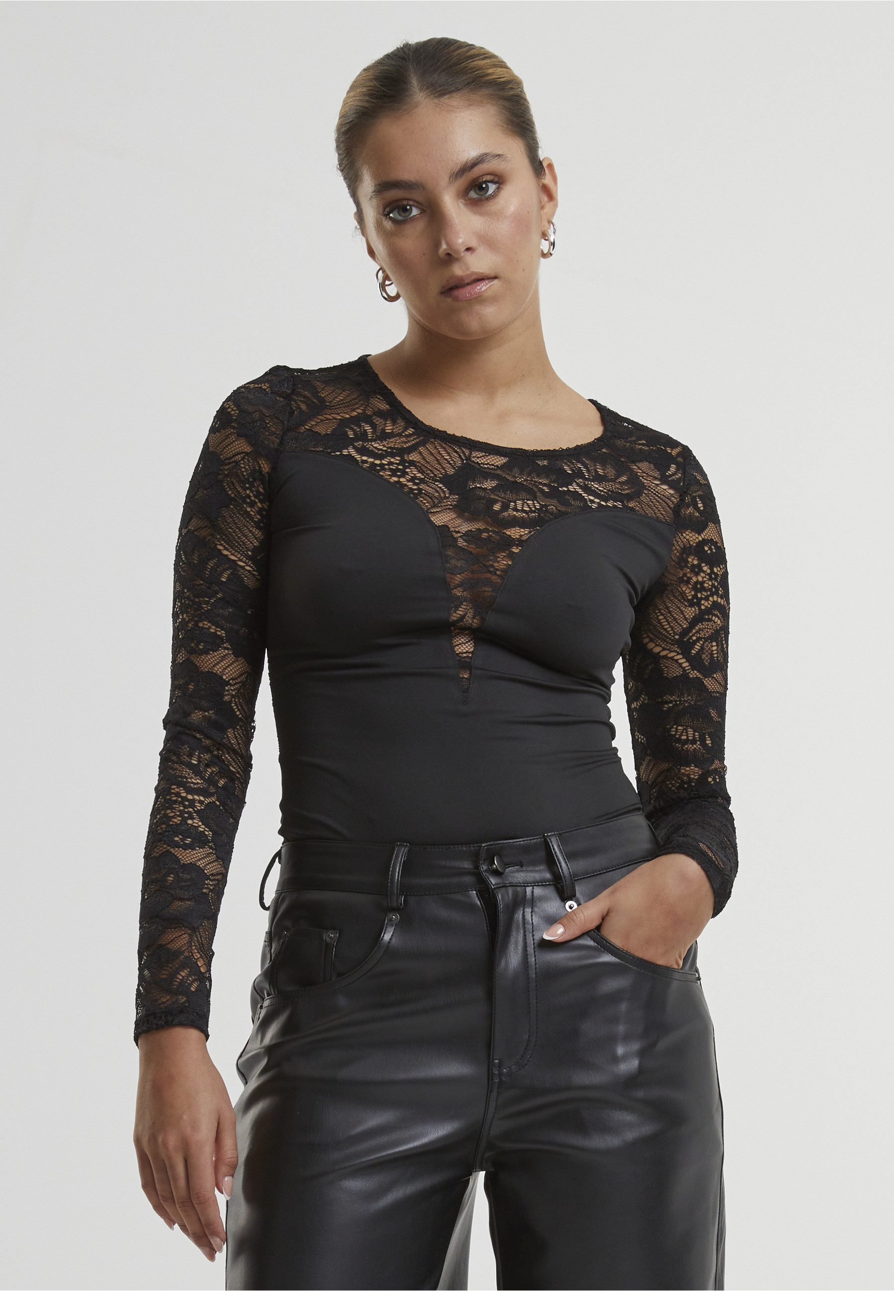 URBAN CLASSICS Body Urban Classics Ladies Round Neck Lace Body