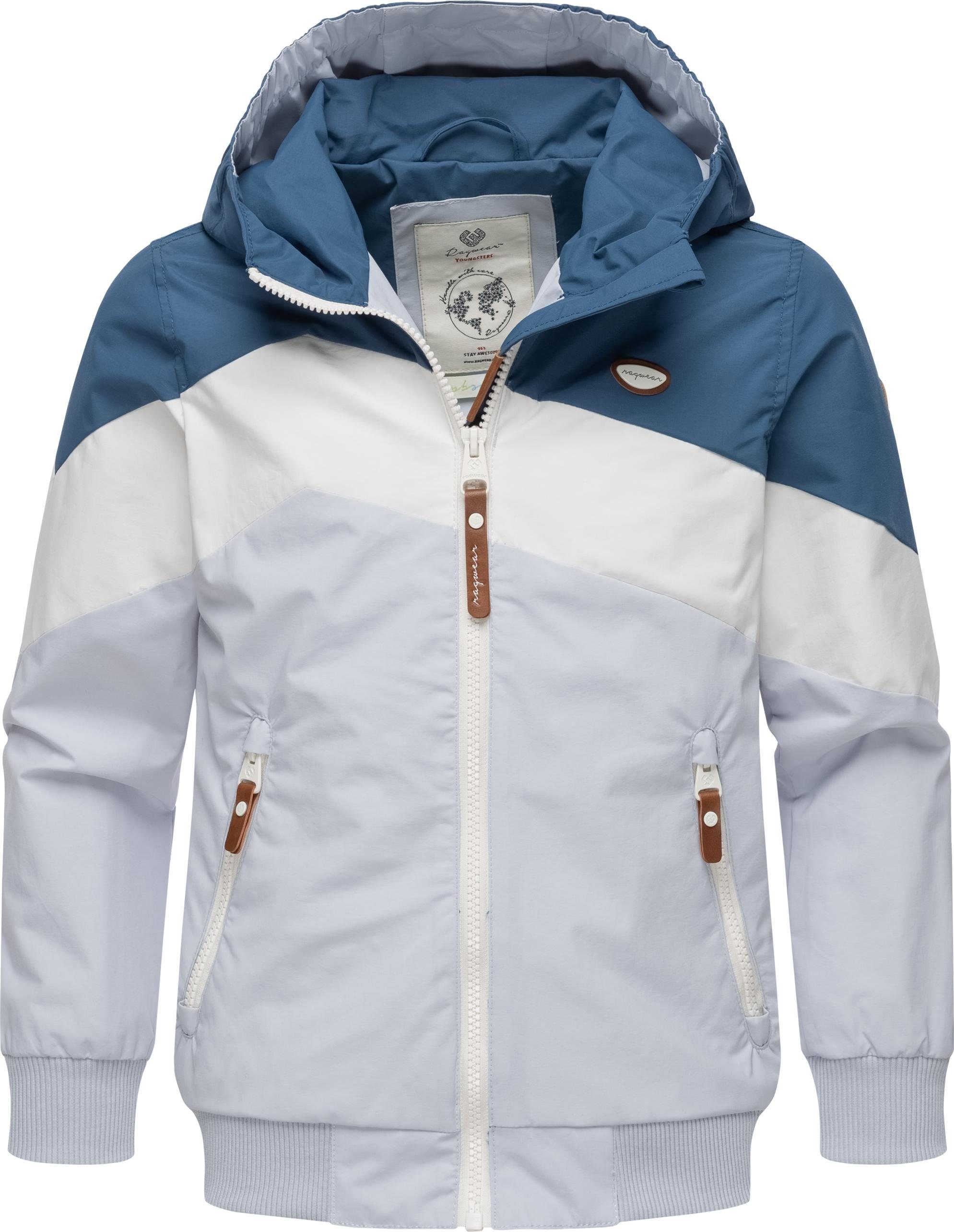 Ragwear Outdoorjacke Kristla Block Dreifarbige Mädchen Übergangsjacke,  Griffiges und wasserdichtes Material (11.000 mm) | Übergangsjacken