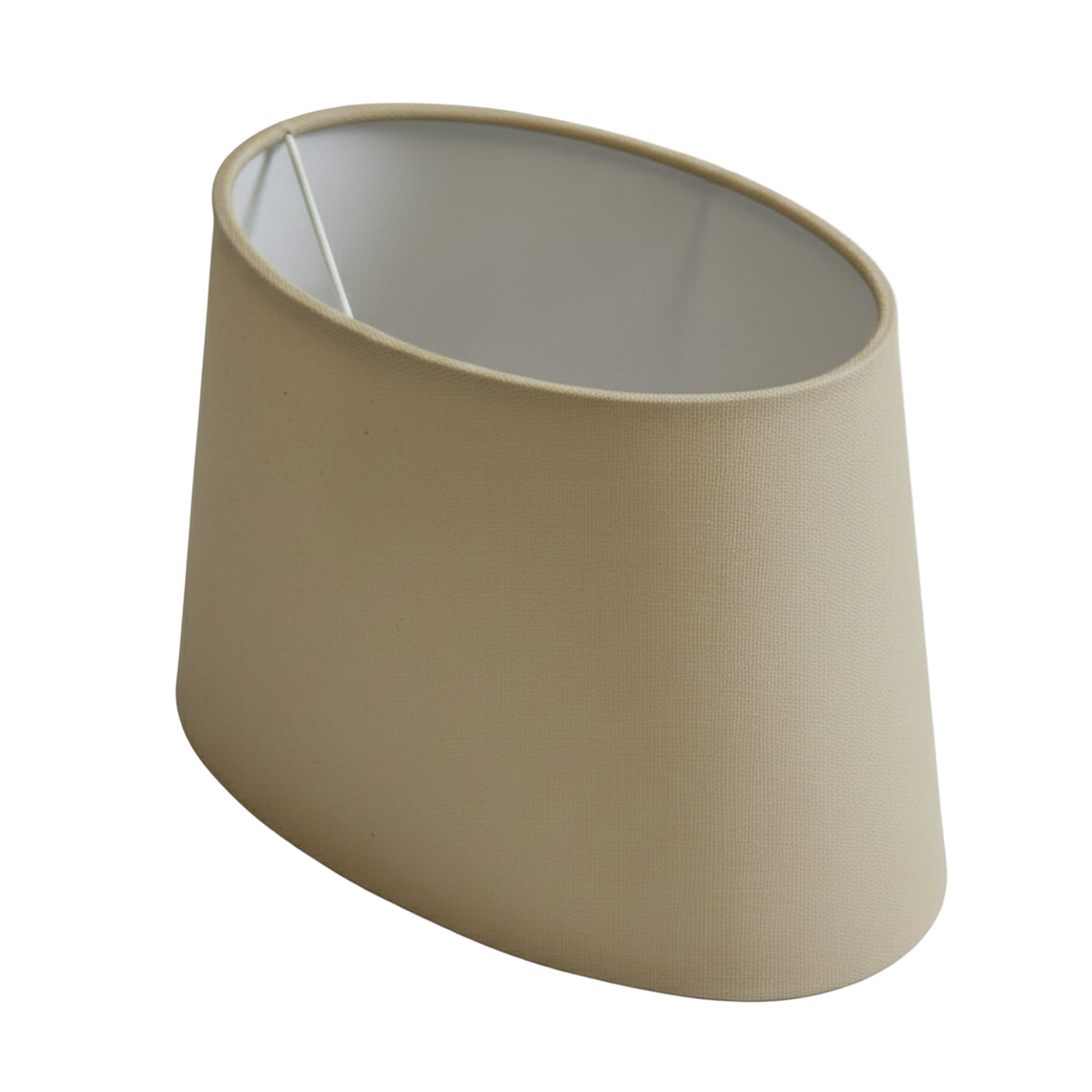 B&S Lampenschirm Lampenschirm oval Velvet beige B:23x14/T:19x11,5/H:15cm, Jinming