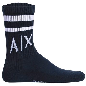 ARMANI EXCHANGE Kurzsocken Unisex Socken, 2er Pack - Logo, einfarbig