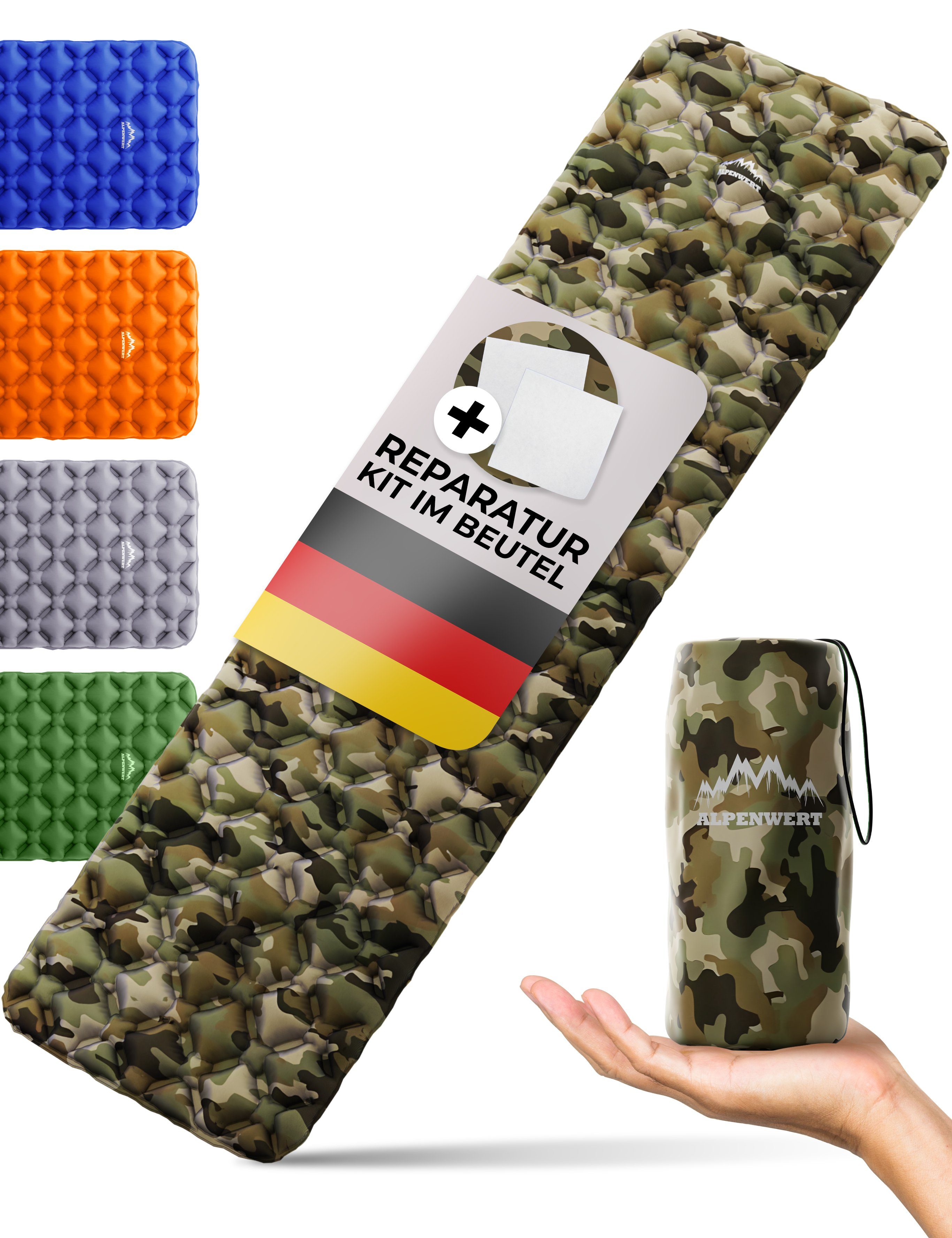 Alpenwert Isomatte Outdoor Camping Schlafmatte Aufblasbar Sleeping Pad, (Se günstig online kaufen