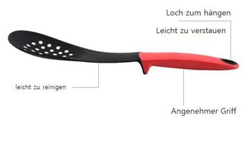 *Platinum Kochbesteck-Set Kochbesteck Küchenhelfer Set 7-teilig, Rot (7-tlg., Küchenhelfer-Set)