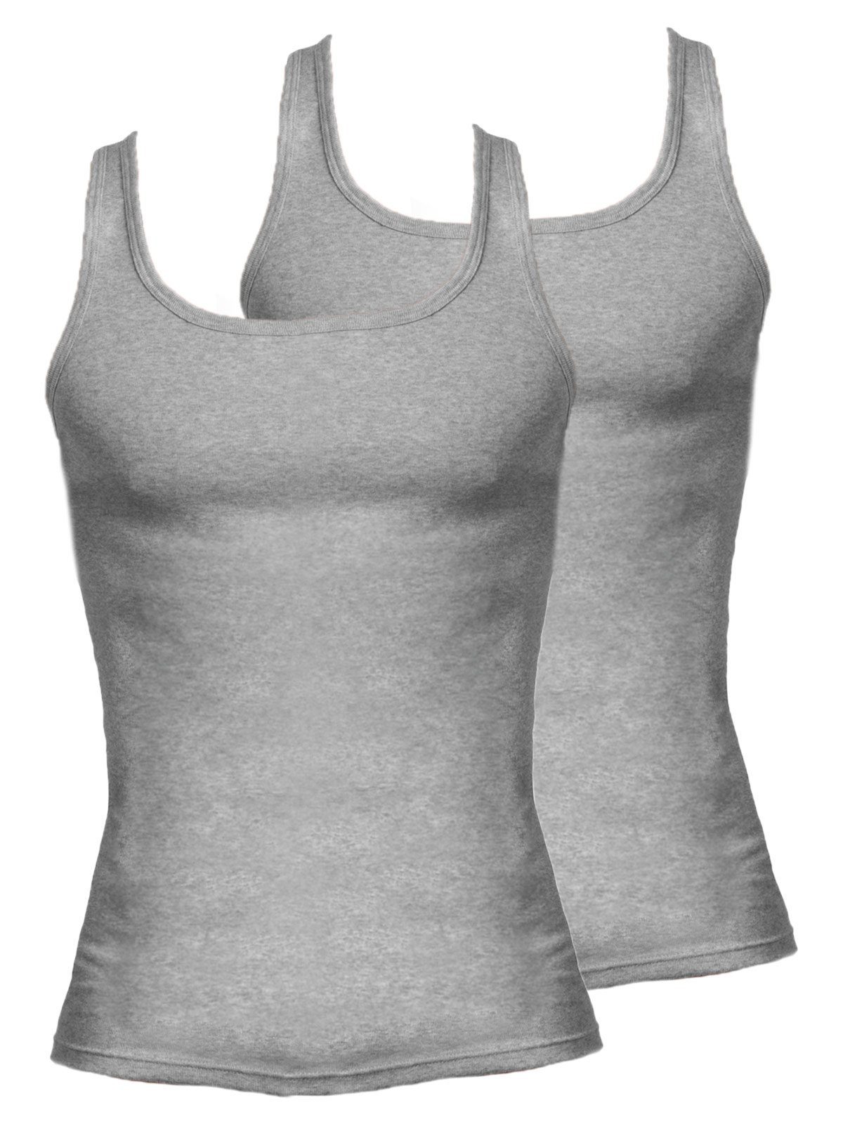 Pack Herren Bio Cotton Achselhemd hohe 2-St) 2er Markenqualität Unterhemd (Packung, KUMPF