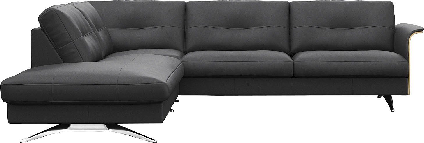 FLEXLUX Ecksofa Glow, super bequem durch hochwertigem Sitzaufbau mit Federkern, L-Form, Skandinavisches Design, In hochwertiger Verarbeitung