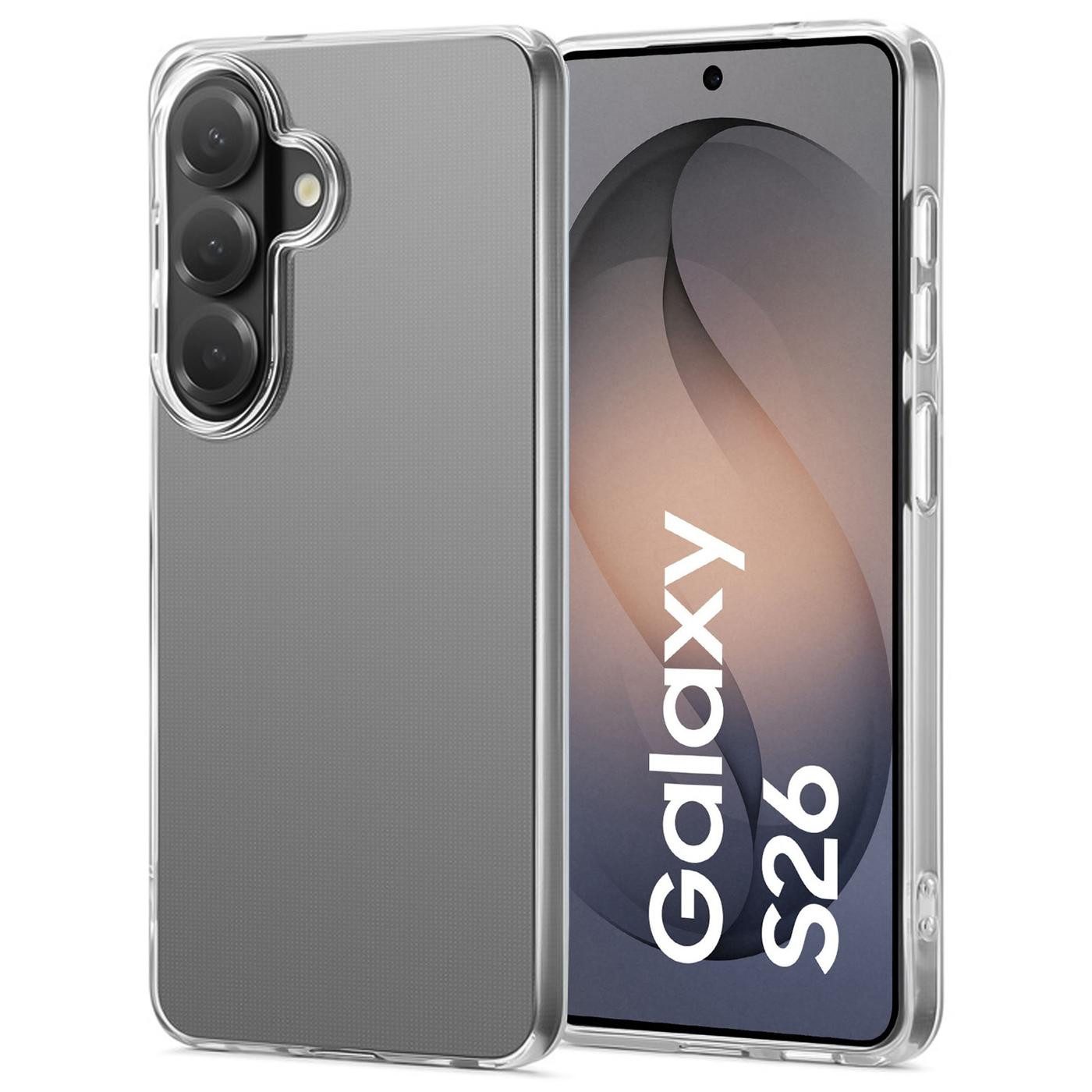 CoolGadget Handyhülle Silikon Handy Hülle Slim für Samsung Galaxy S26, dünne TPU Schutzhülle Case in transparent / durchsichtig