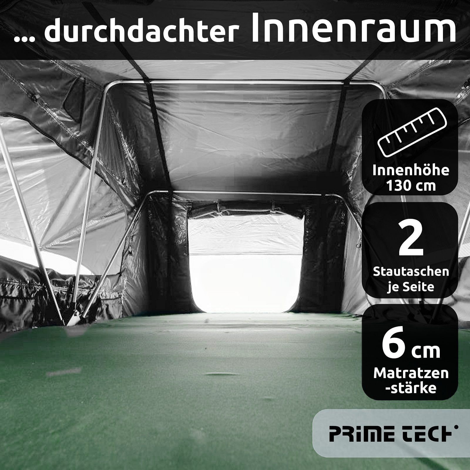 Prime Tech Dachzelt Extended L, Personen: 3