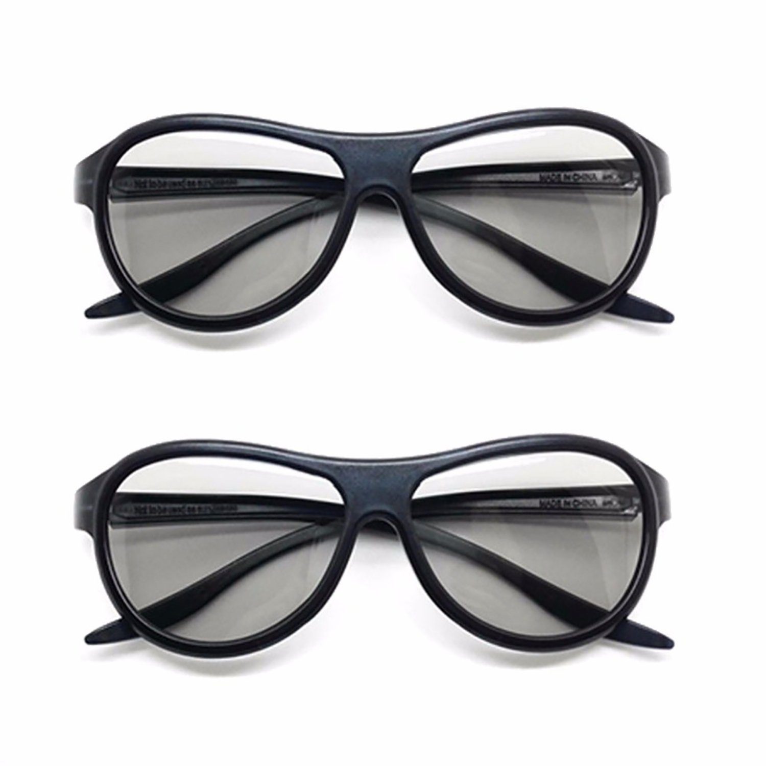 Ansehen 2 TPFNet Stück von Brille Glasses Schwarz Filmen Brille, 3D zum Polarisierte 3D Unisex 3D-Kino - Passive - Farbe 3D-Brille