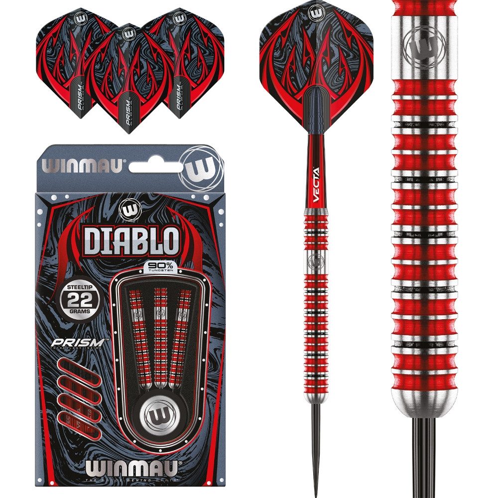 Dartpfeil Steeldart Winmau Diablo 1480 - Hochwertiger Steeldart.