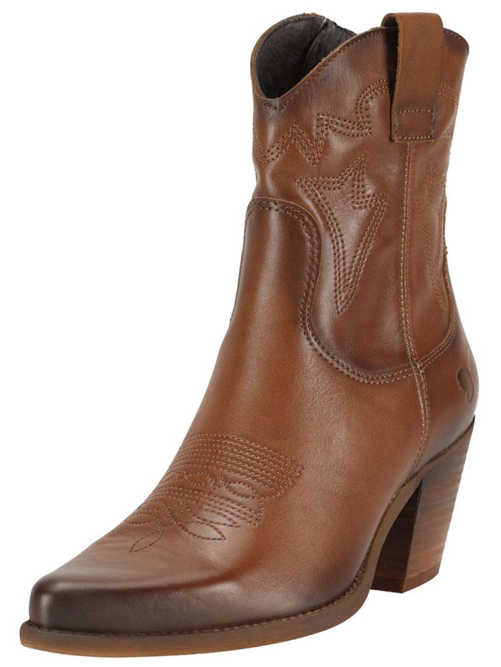 Stiefelette Leder . Cowboy Stiefelette