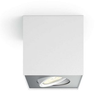 Philips LED Deckenstrahler myLiving LED Aufbaustrahler, warmGlow, eckig, weiß, Schwenkbar: Ja, Leuchtmittel enthalten: Ja, fest verbaut, LED, warmweiss, Deckenstrahler, Deckenspot, Aufbaustrahler