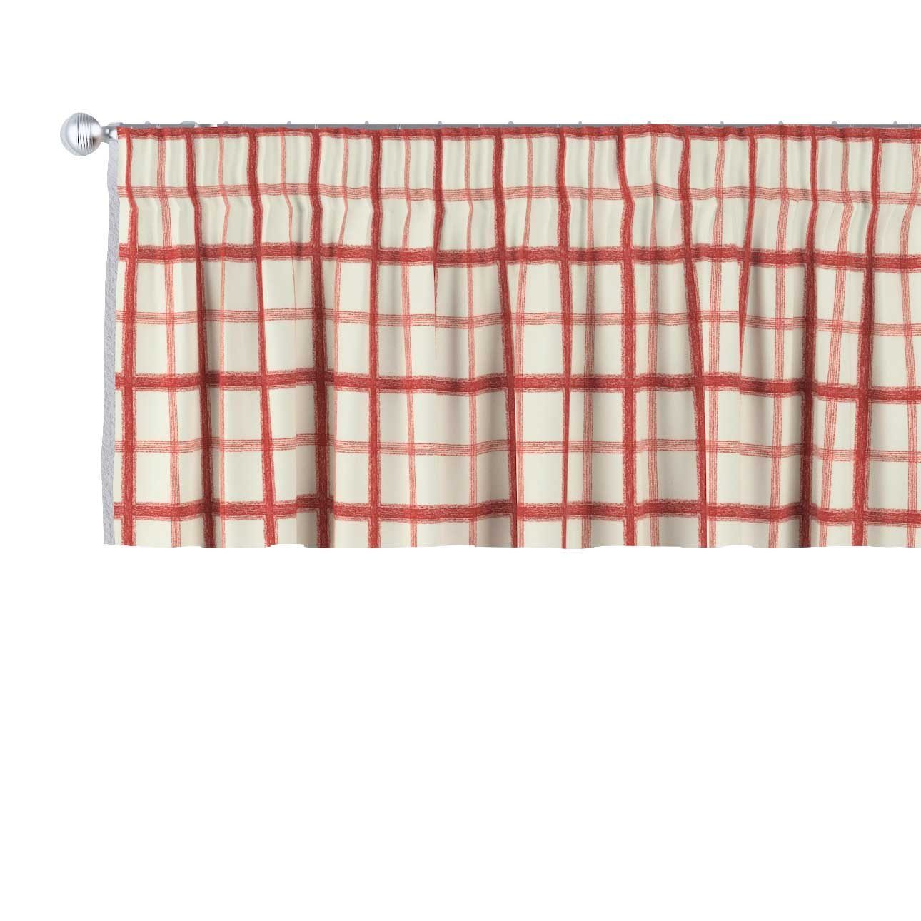 40 cm, rot-creme Dekoria 130 mit Avinon, Vorhang x Kräuselband