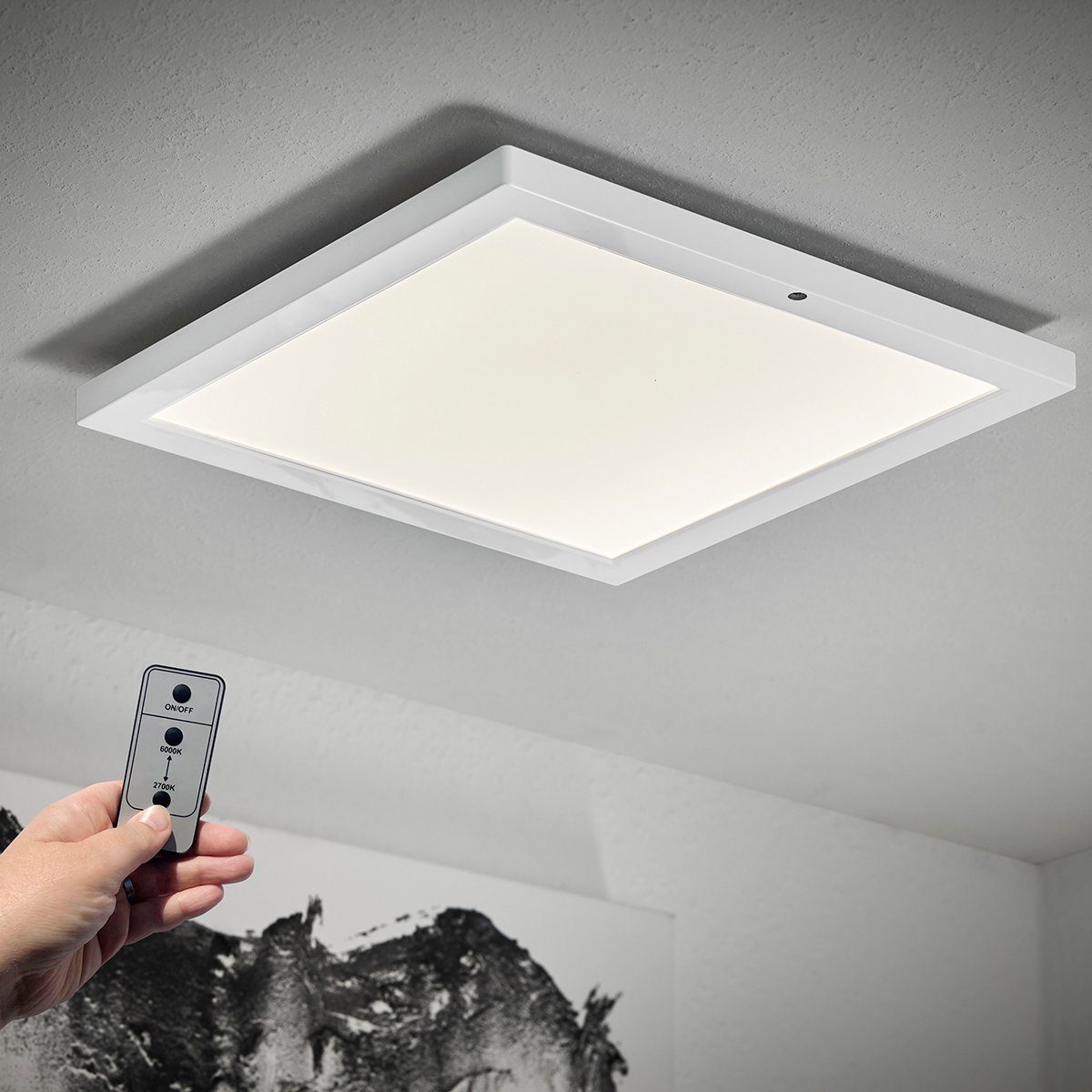 MeLiTec LED Deckenleuchte D115, LED fest integriert, Warmweiß bis kaltweiß, günstig online kaufen