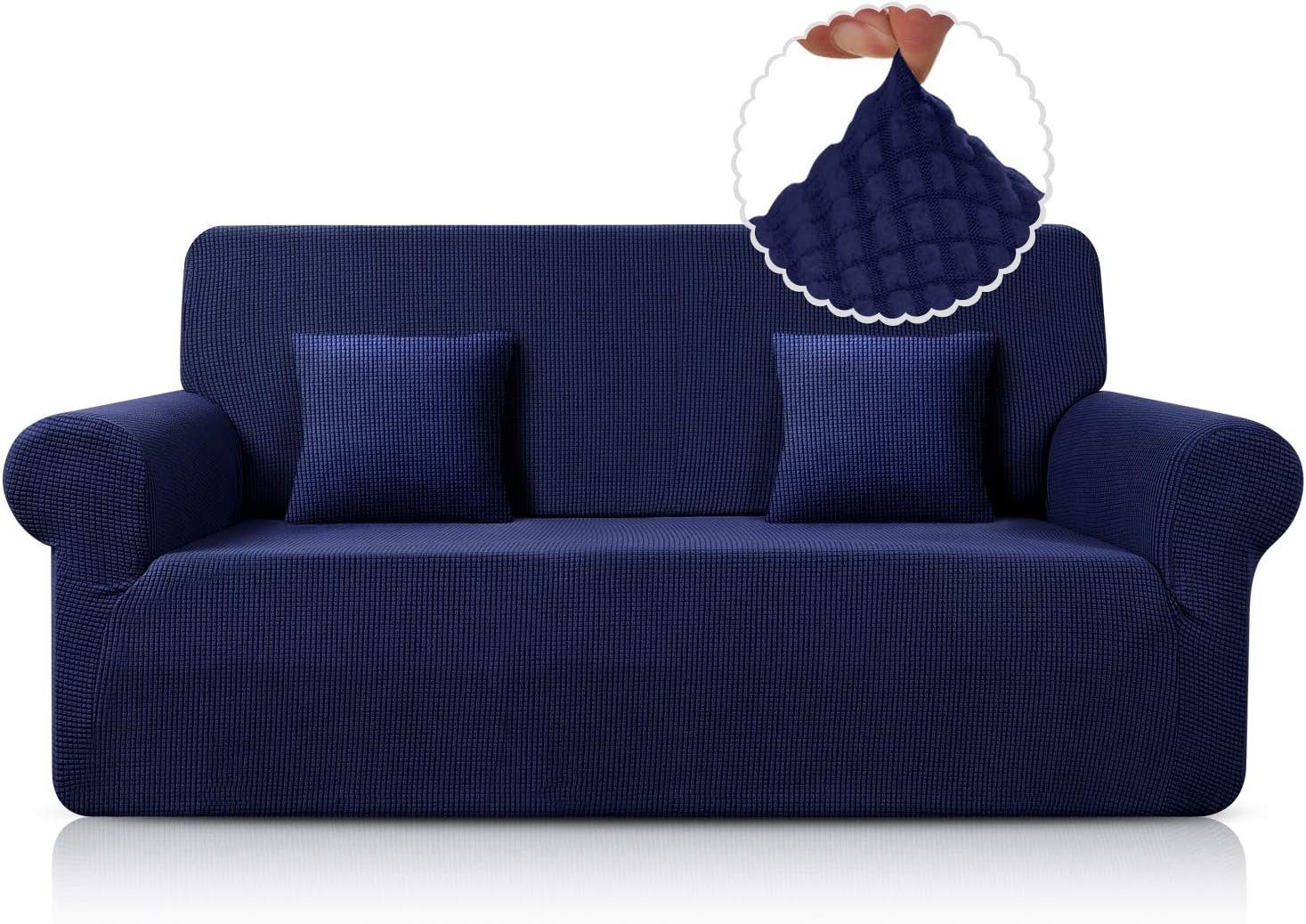 Super Stretch Sofabezug Universal Stück für 1 Sofahusse, Dunkelblau Sofabezug Jormftte Couchbezug