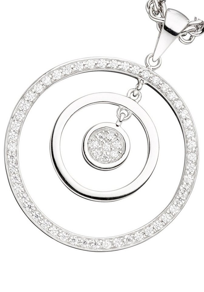 JOBO Runder Anhänger Mit Zirkonia, 925 ... JOBO Runder Anhänger Mit Zirkonia, 925 ...