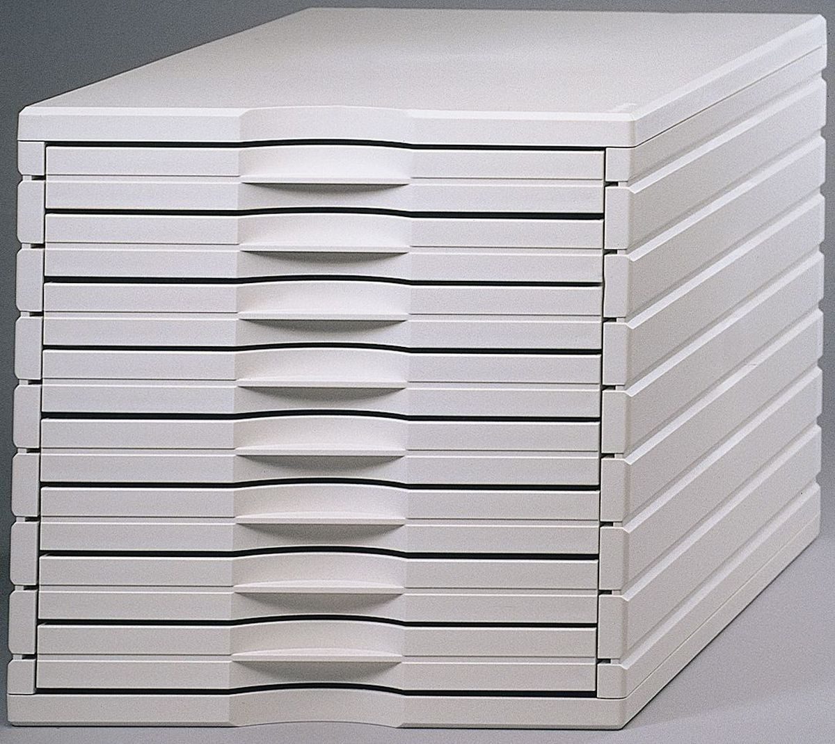 STYRO Organizer Schubladenbox styrotop C4 8 niedere Schubladen geschlossen weiß
