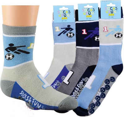 TippTexx 24 ABS-Socken 6 Paar Kinder Stoppersocken, Strümpfe mit Noppensohle, viele Muster
