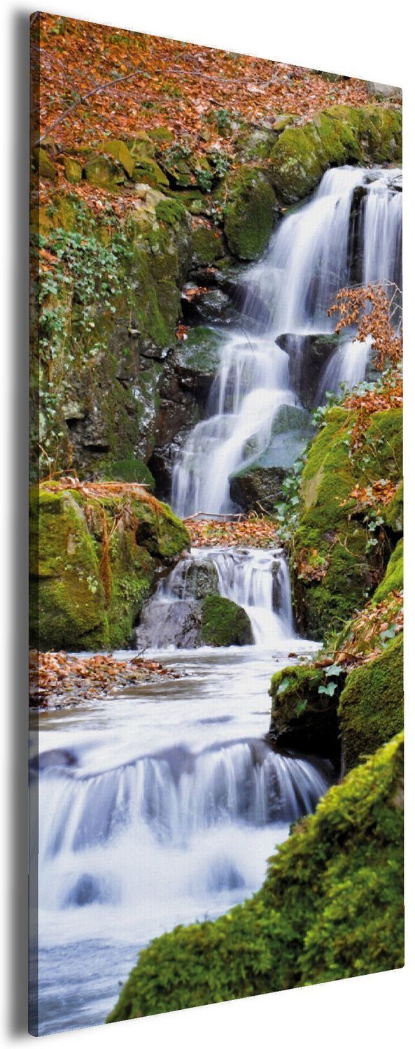 Wallario Leinwandbild, Bach im Wald, in verschiedenen Ausführungen | Poster