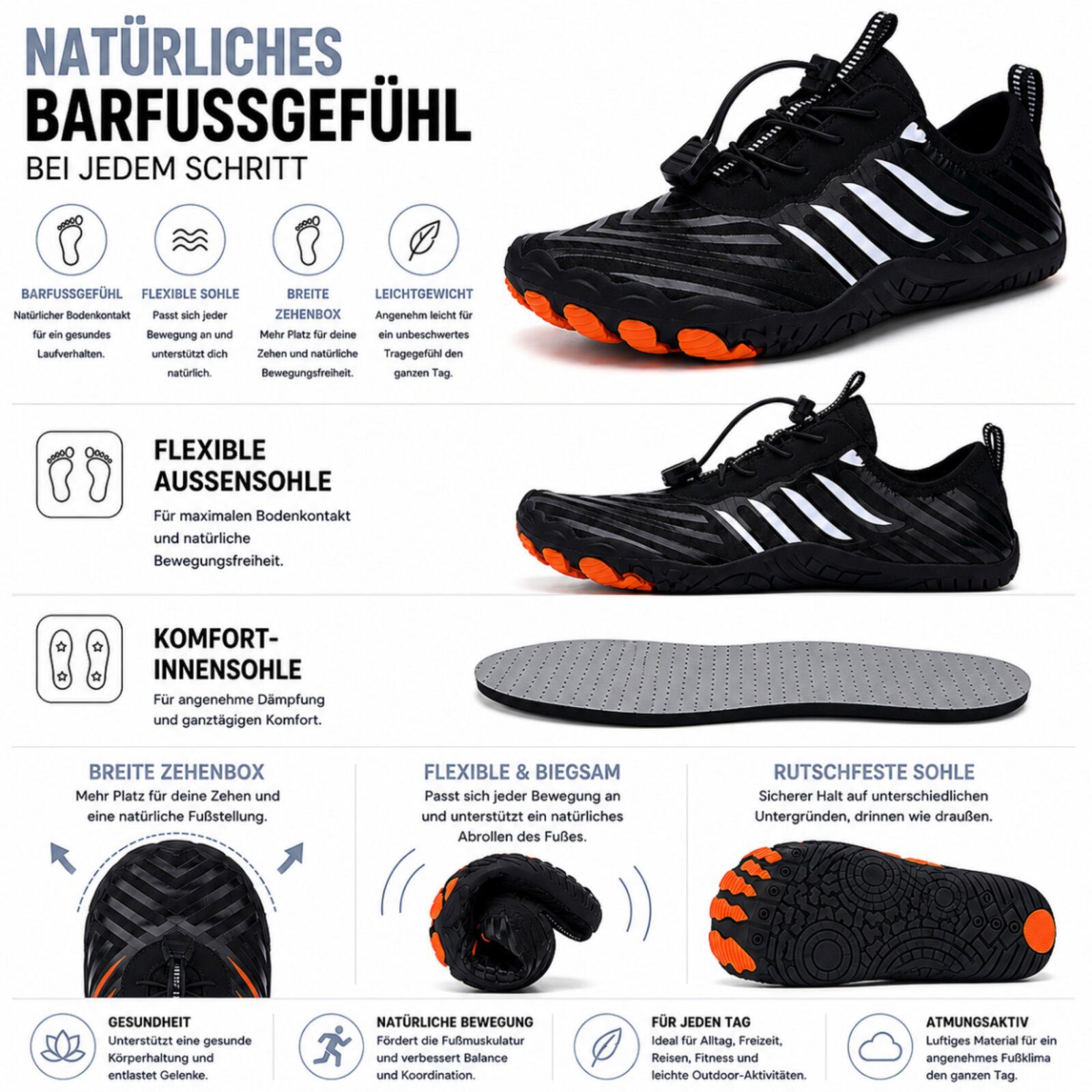 DOTALES Activestep Barfußschuhe Damen & Herren Barfußschuhe Barfußschuh Minimalschuhe