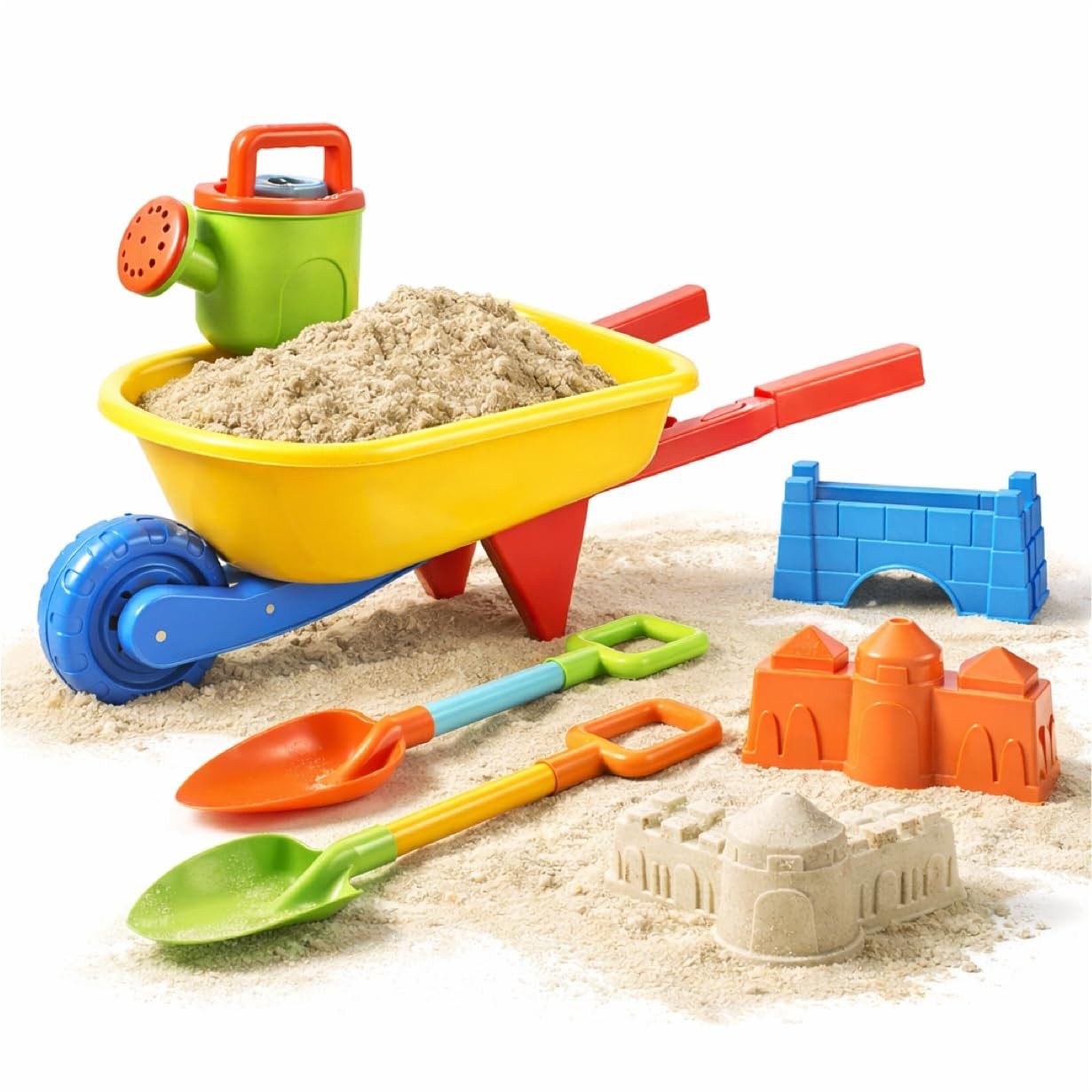 TK Gruppe Sandform-Set Sandspielzeug Set – Sandkastenspielzeug Sandförmchen, Schaufel, Rechen