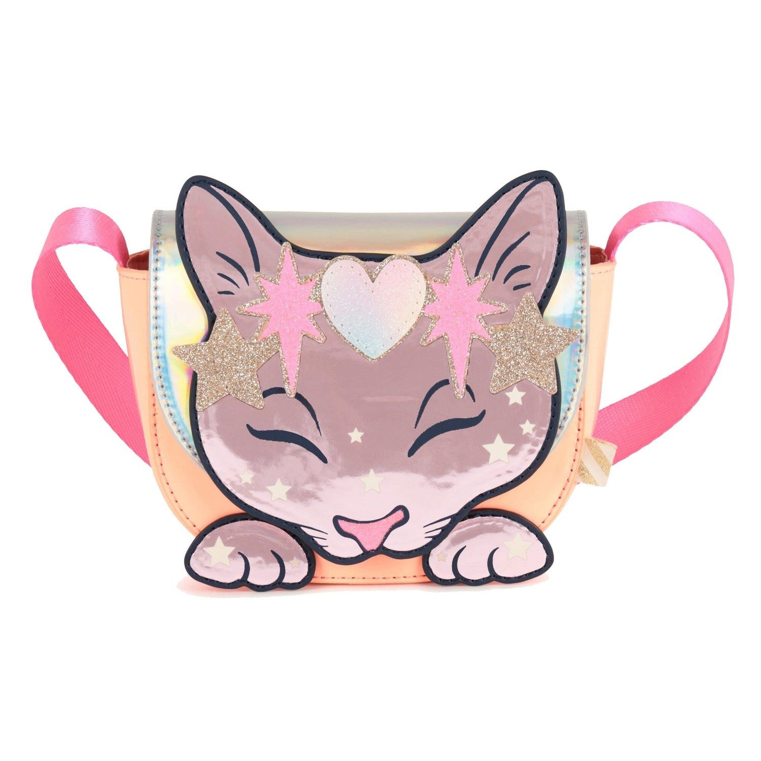 Billieblush Umhängetasche BILLIEBLUSH kleine Handtasche Katzen-Motiv mit Glitzer