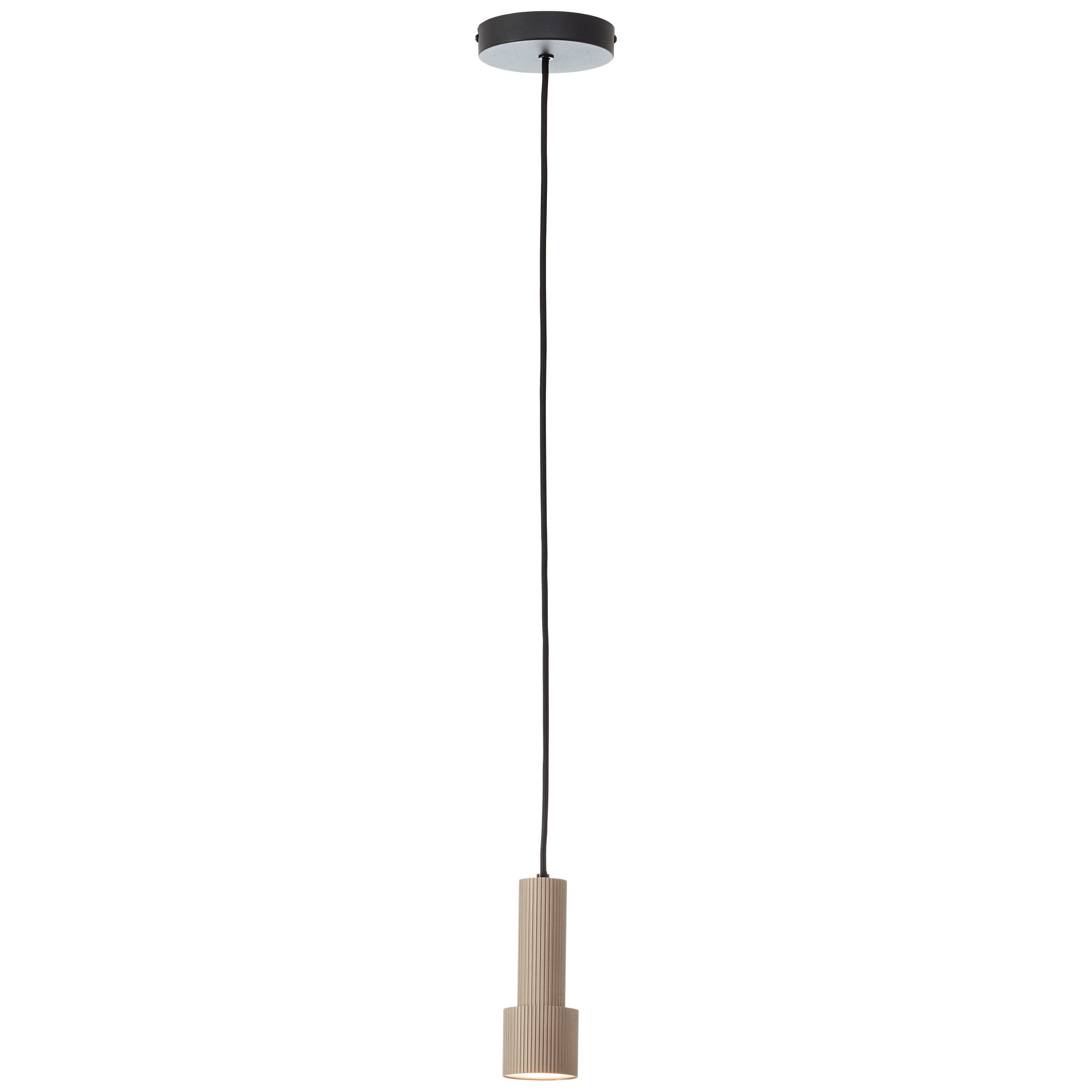 Brilliant Pendelleuchte Cadiz, ohne Leuchtmittel, 150 x 13 cm, GU10, kürzbar, Aluminium, matt schwarz/bronzefarben