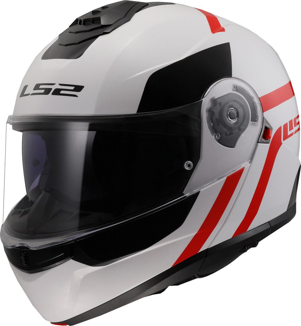 LS2 Motorradhelm FF908 Strobe II Autox Klapphelm, vorbereitet für Kommunikationssystem,integriertes Sonnenvisier