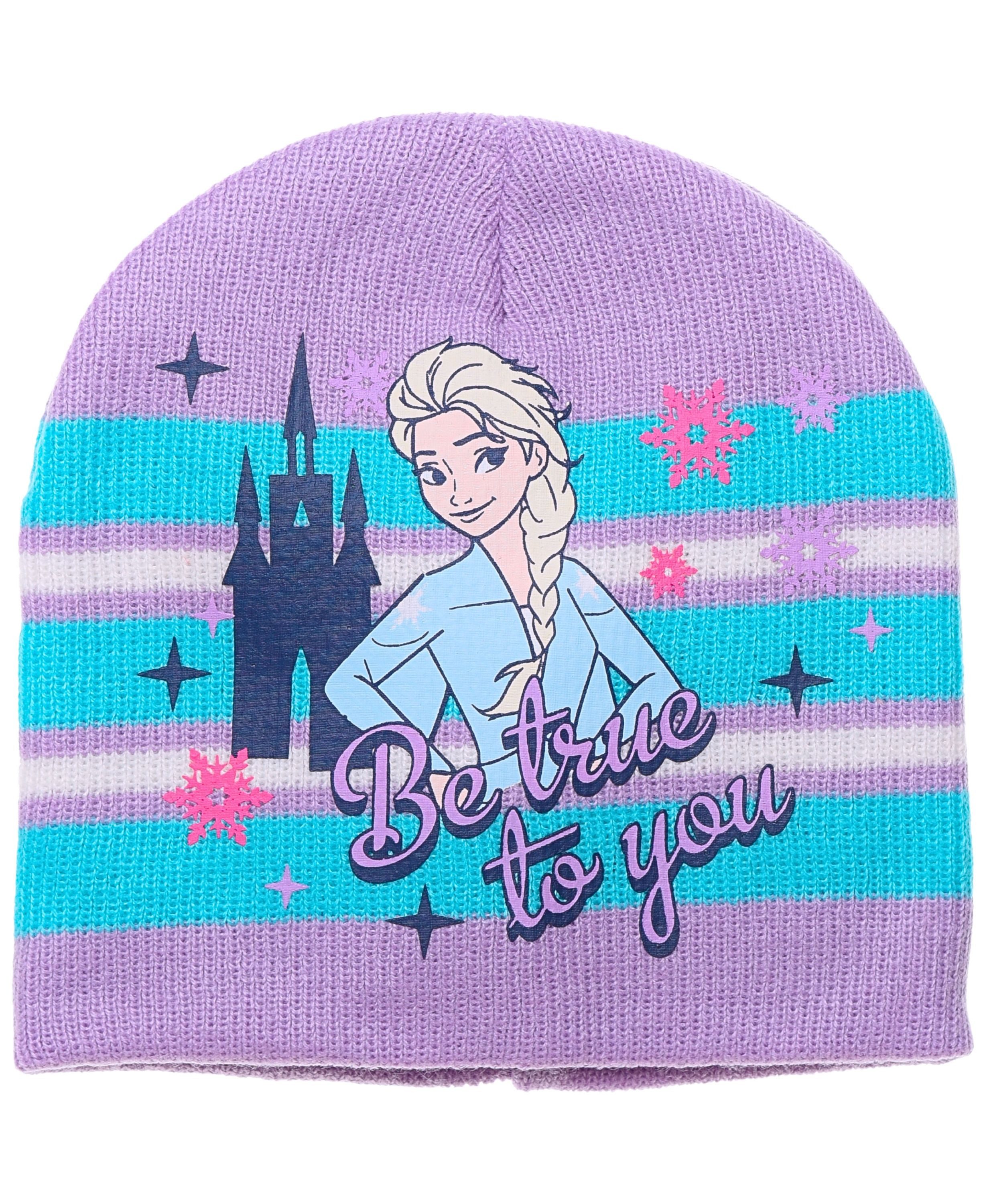 Disney Frozen Beanie Elsa Mädchen Strickmütze Gr. 52 & 54 cm