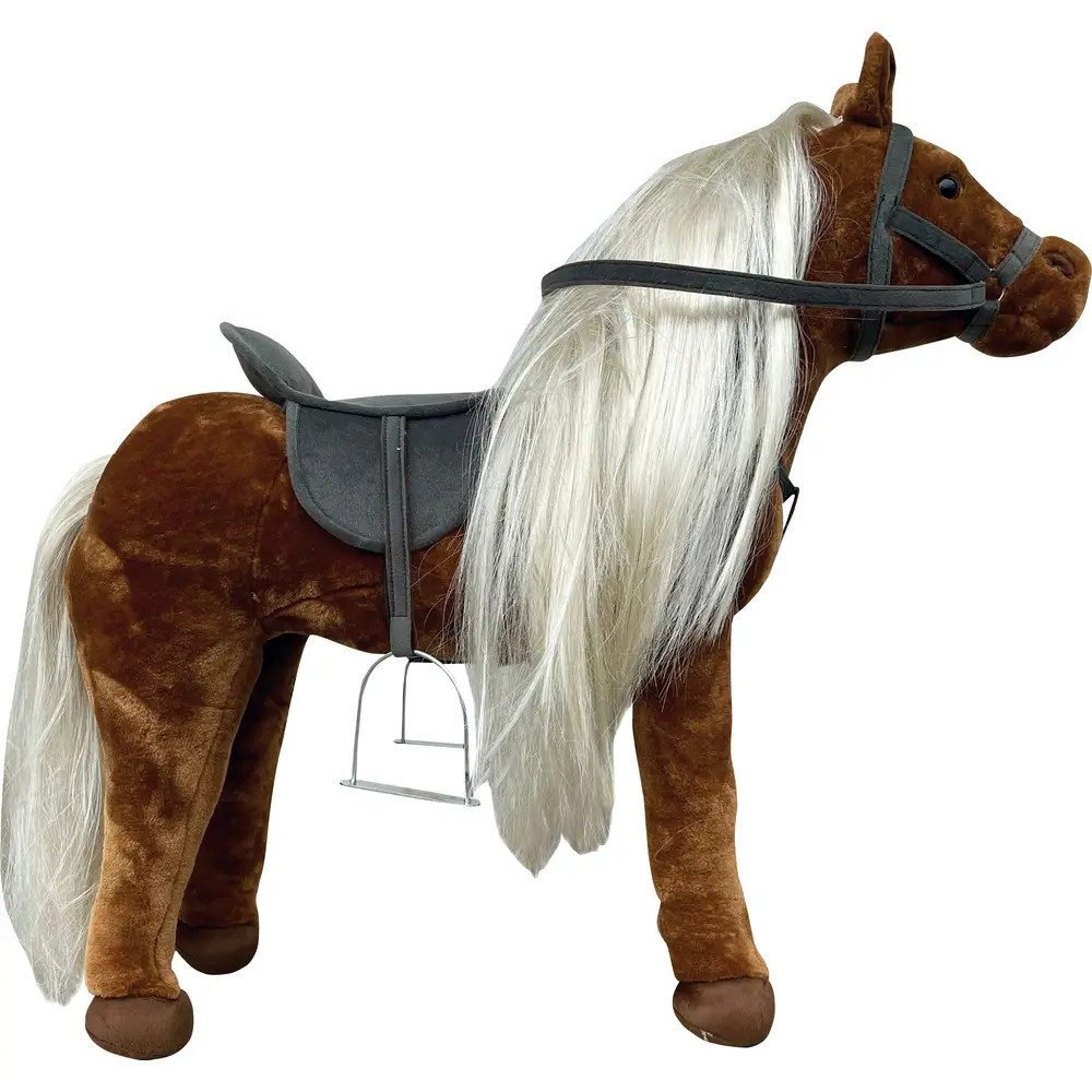 Vedes Spiel Amia Plüschpferd Goldie, Sattelhöhe 46 cm mit Sound