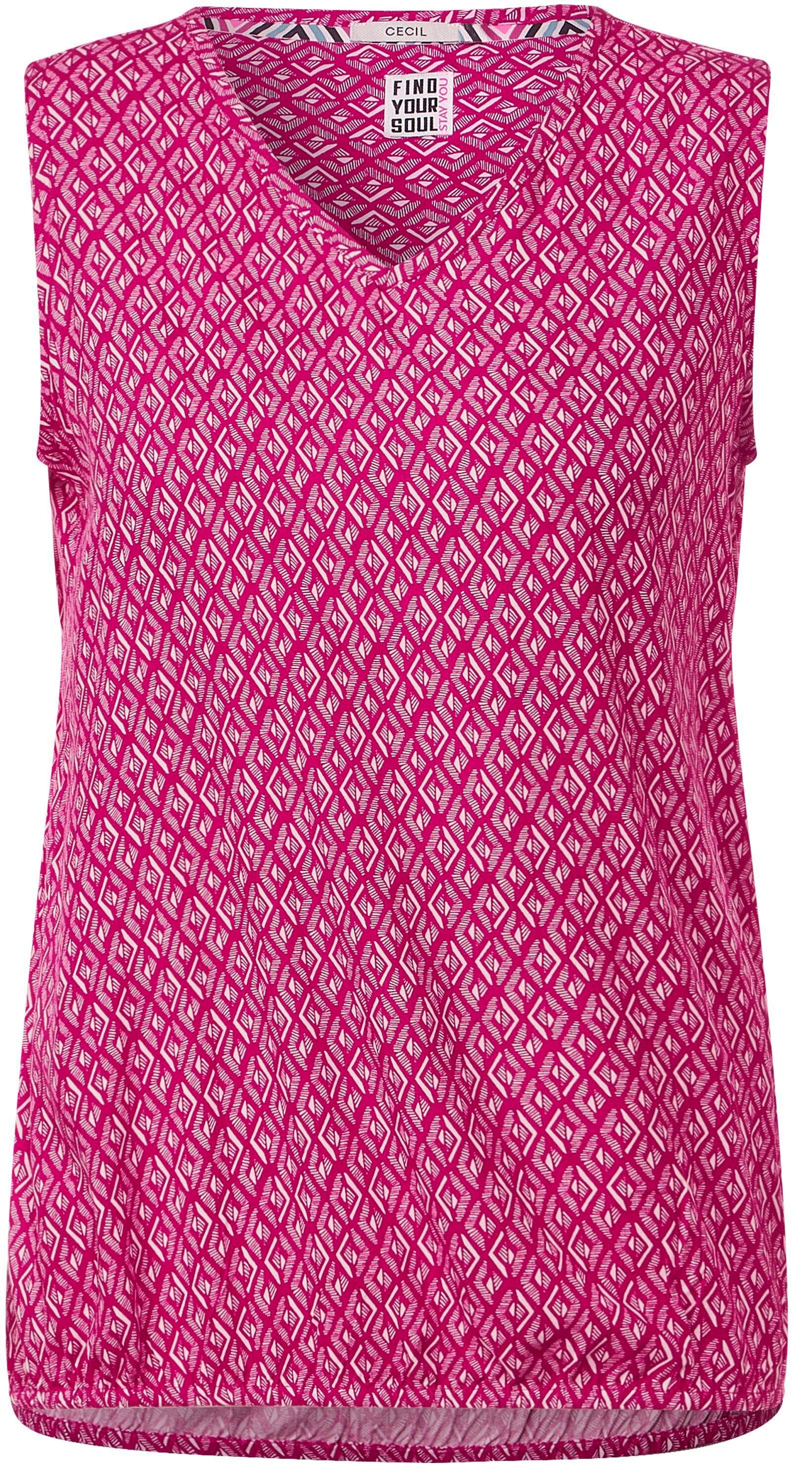 Minimalprint pink Cecil mit Shirtbluse