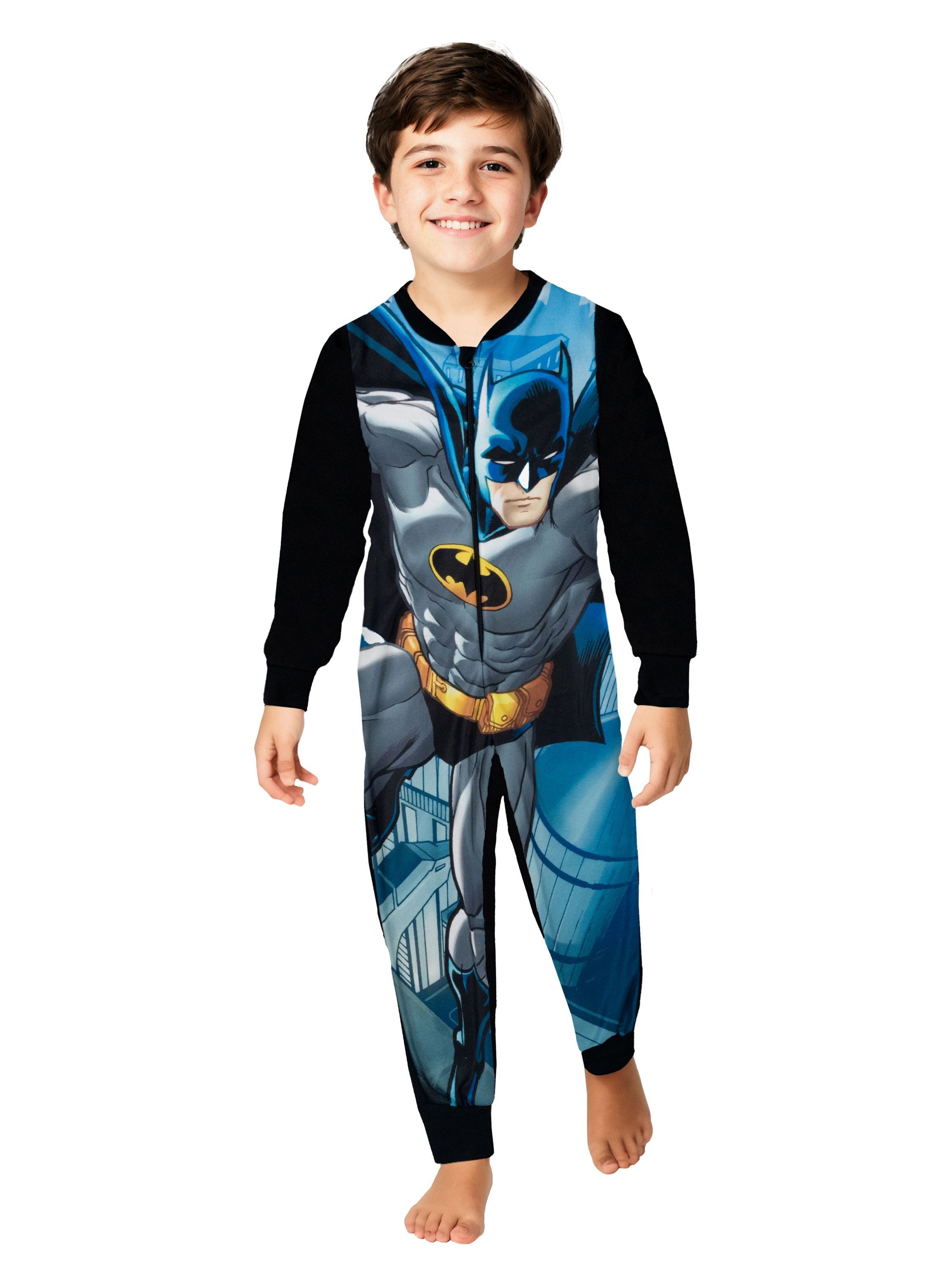 Jumpsuit DC Comics Batman Jumpsuit Overall Pyjama Schlafanzug langarm