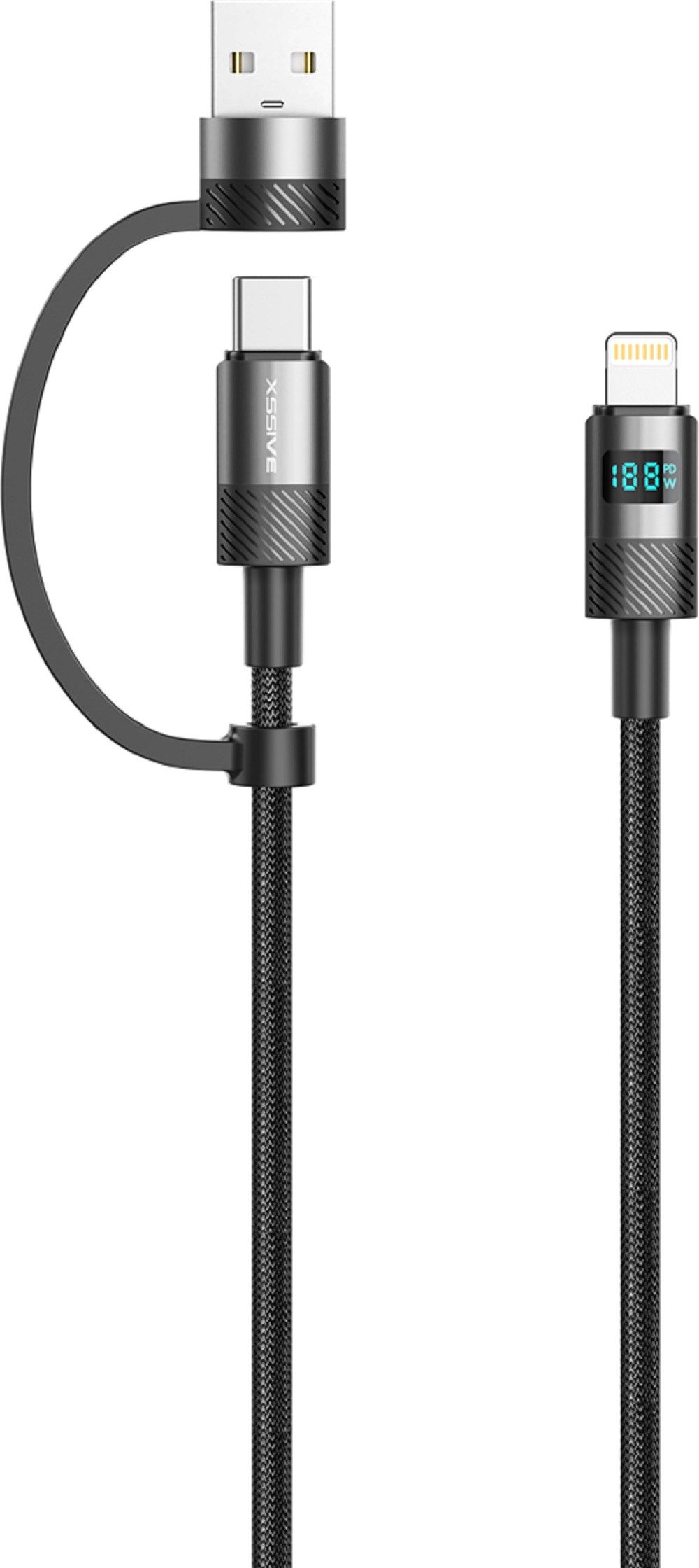 Xssive Xssive 2in1 PD Schnellladekabel XSS-LCA-1.2m USB-Kabel