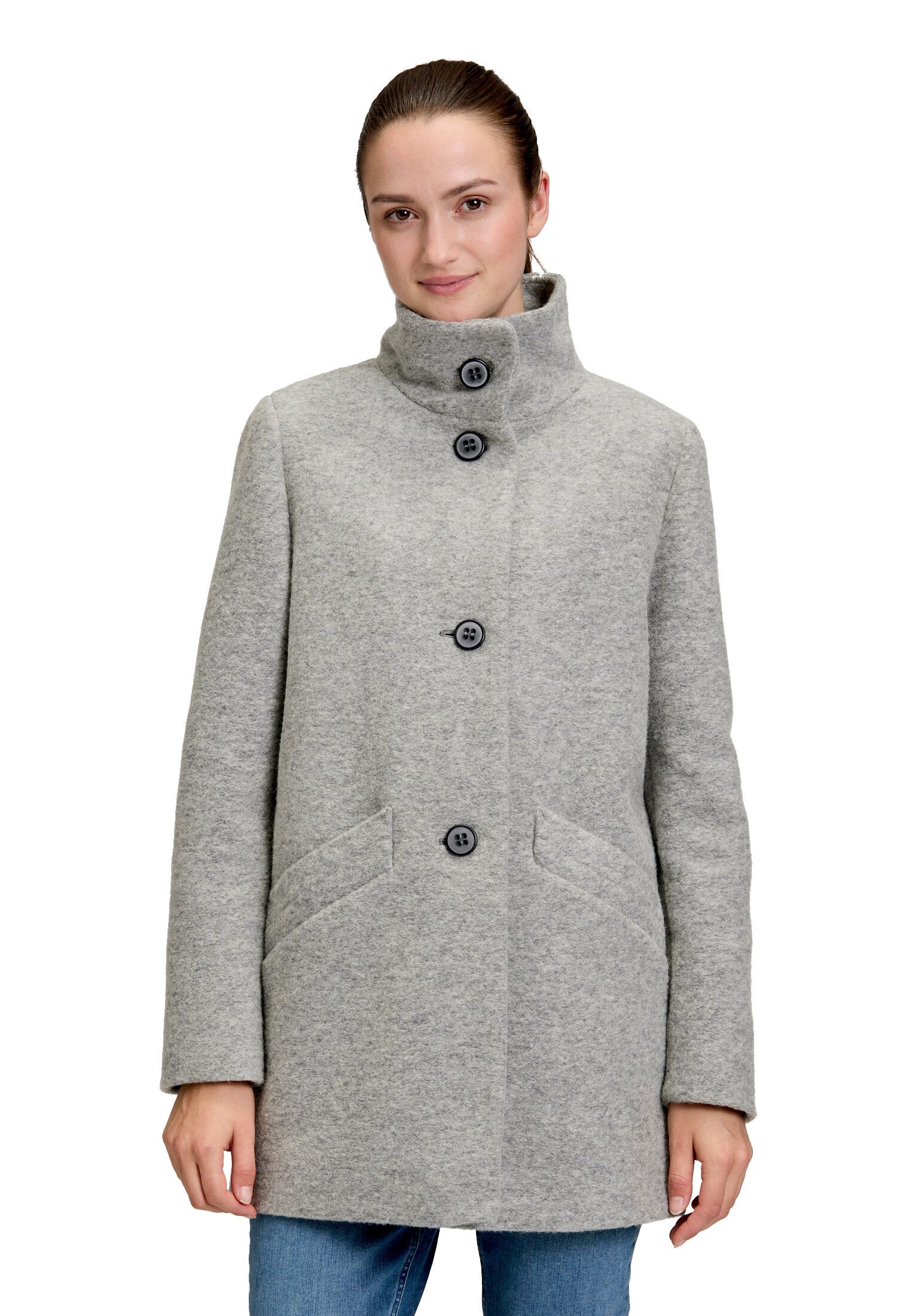 Amber & June Kurzjacke Damen mit Stehkragen
