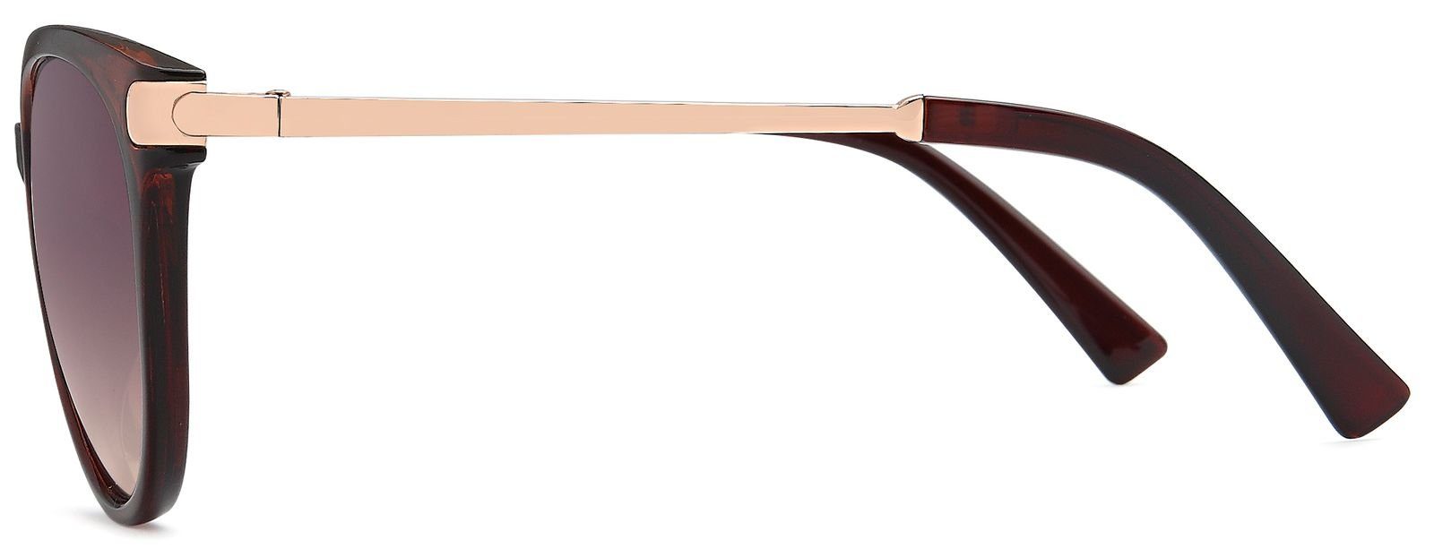 Glas Gestell Verlauf (1-St) Getönt styleBREAKER / Sonnenbrille Braun Braun-Gold